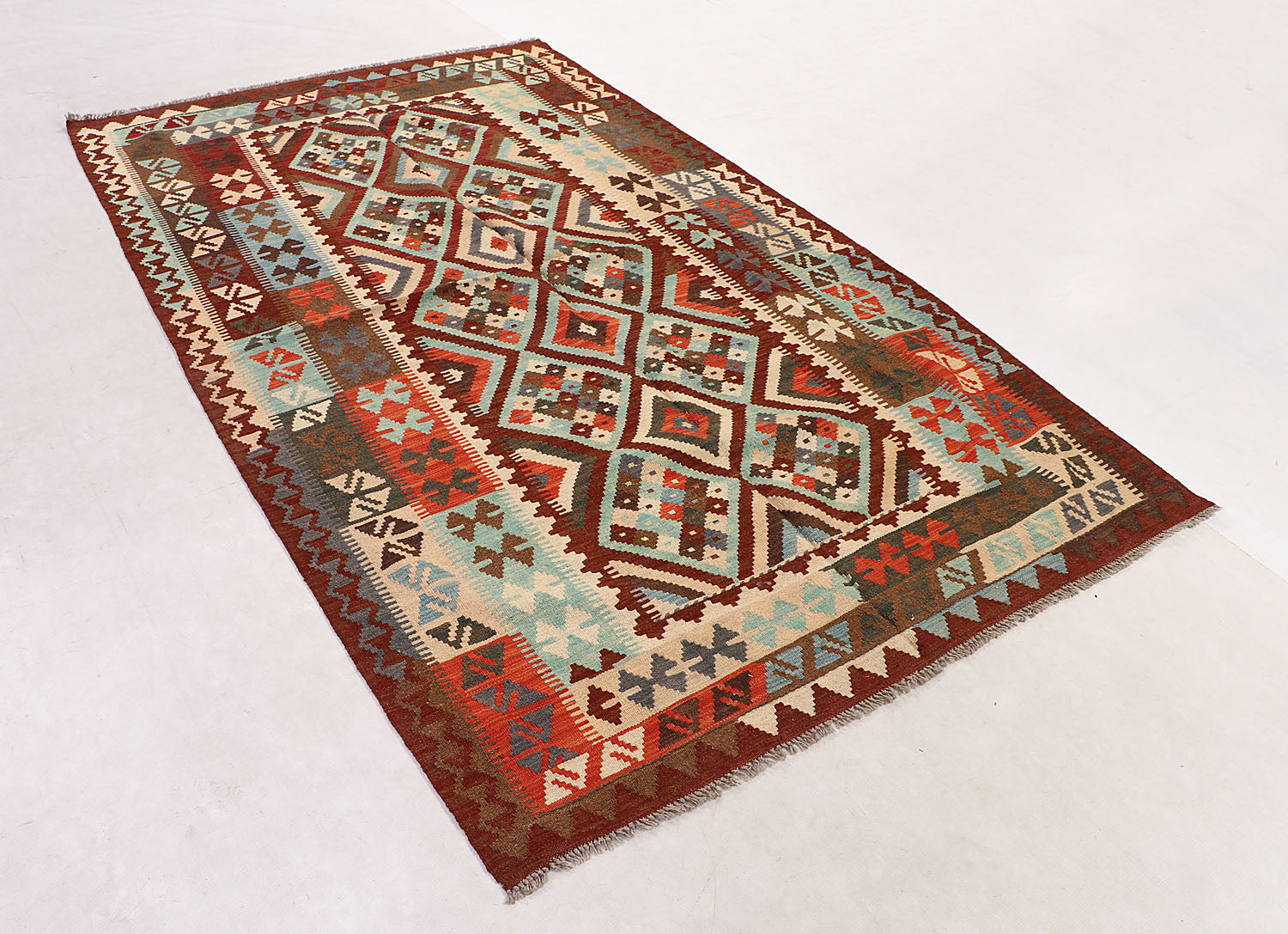 Multy Handmade Veggie Dye Kilim Rug Rectangular
