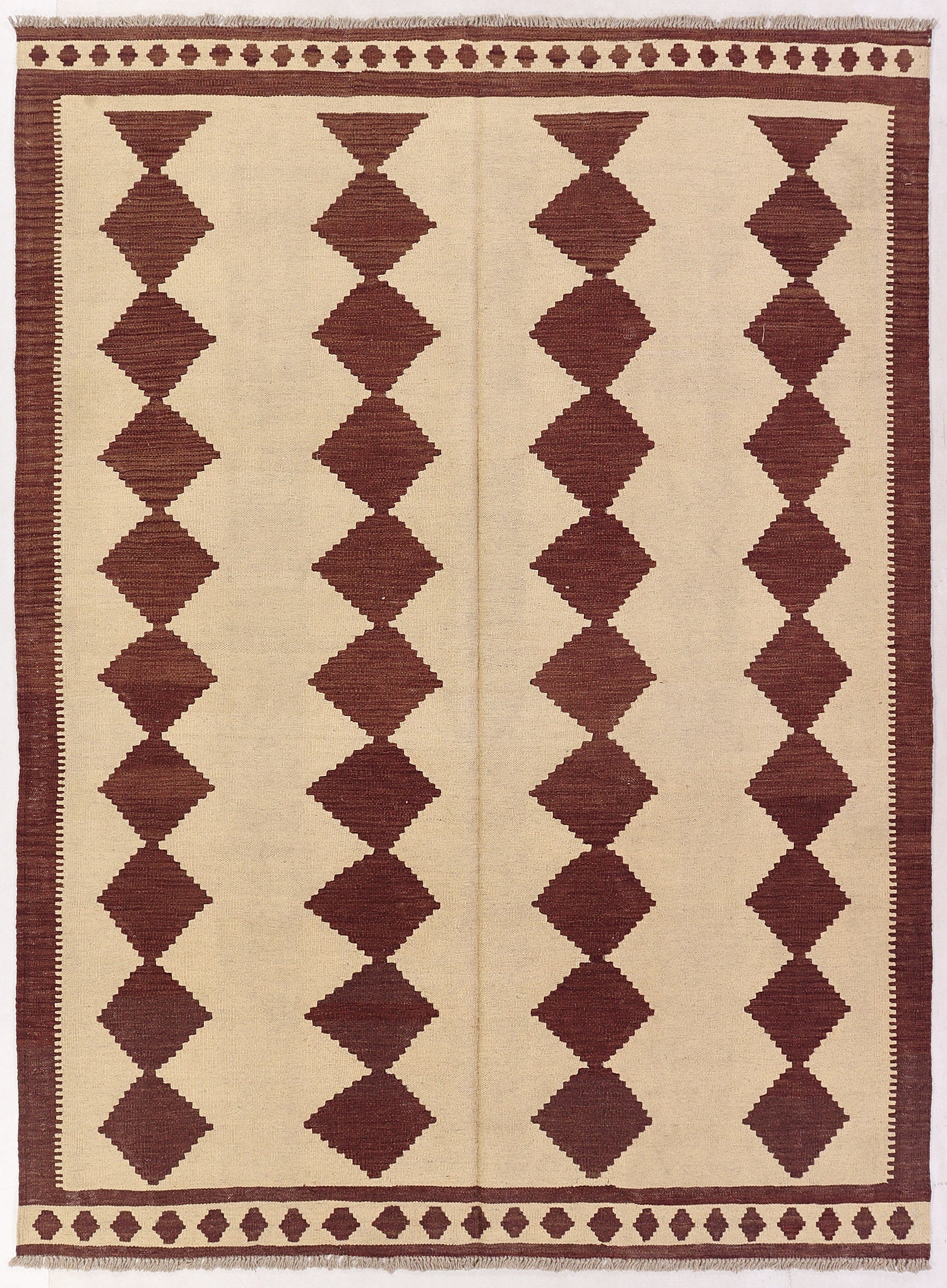 5' 6" X 8'  Multy Handmade Veggie Dye Kilim Rug Rectangular