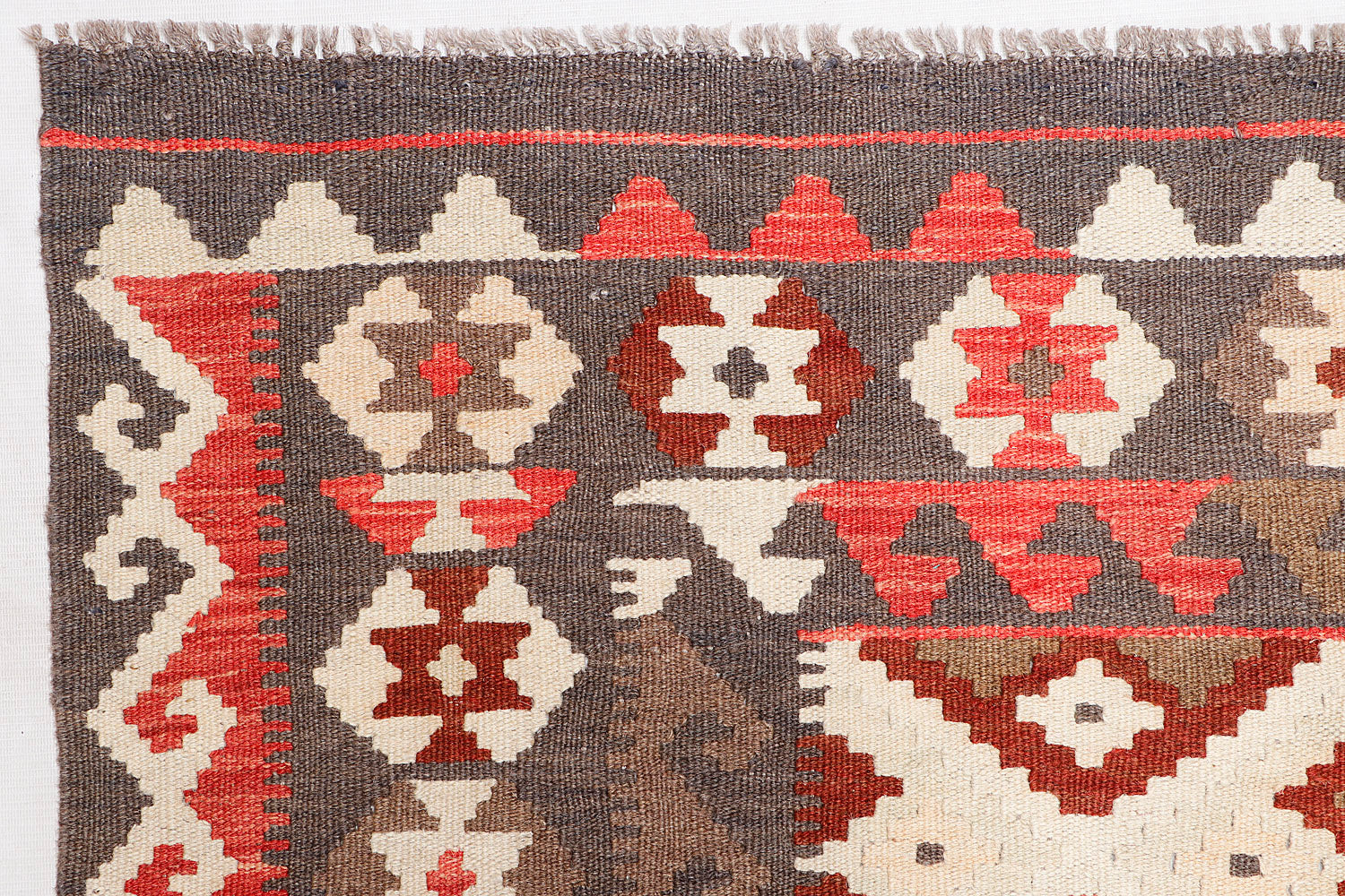 5' 6" X 8'  Multy Handmade Veggie Dye Kilim Rug Rectangular