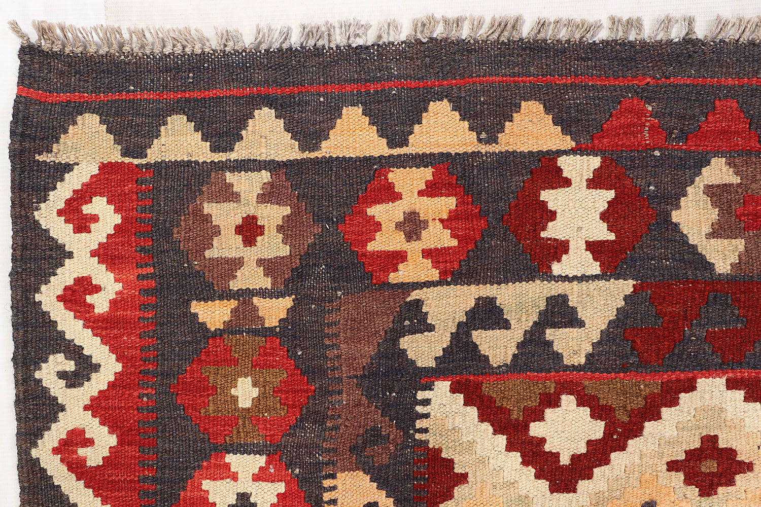 5' 6" X 8'  Multy Handmade Veggie Dye Kilim Rug Rectangular
