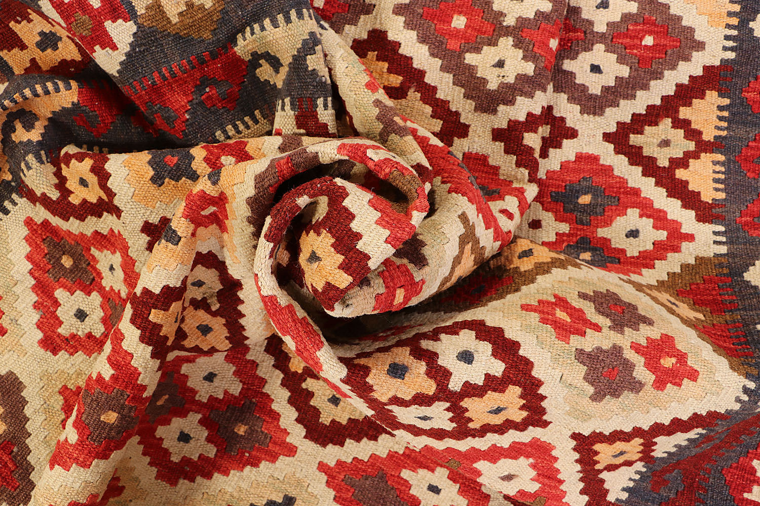 5' 6" X 8'  Multy Handmade Veggie Dye Kilim Rug Rectangular