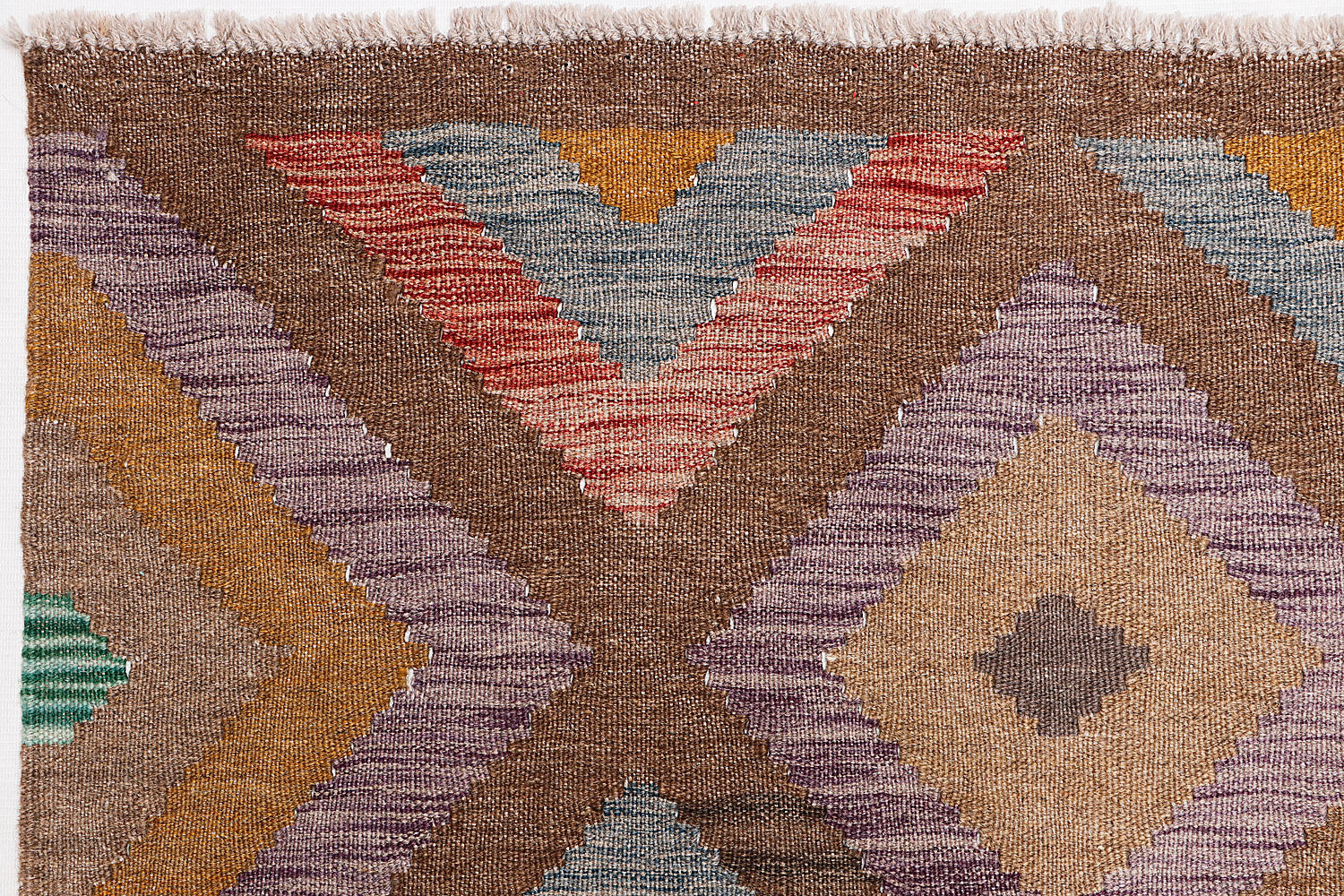 5' 6" X 8'  Multy Handmade Veggie Dye Kilim Rug Rectangular