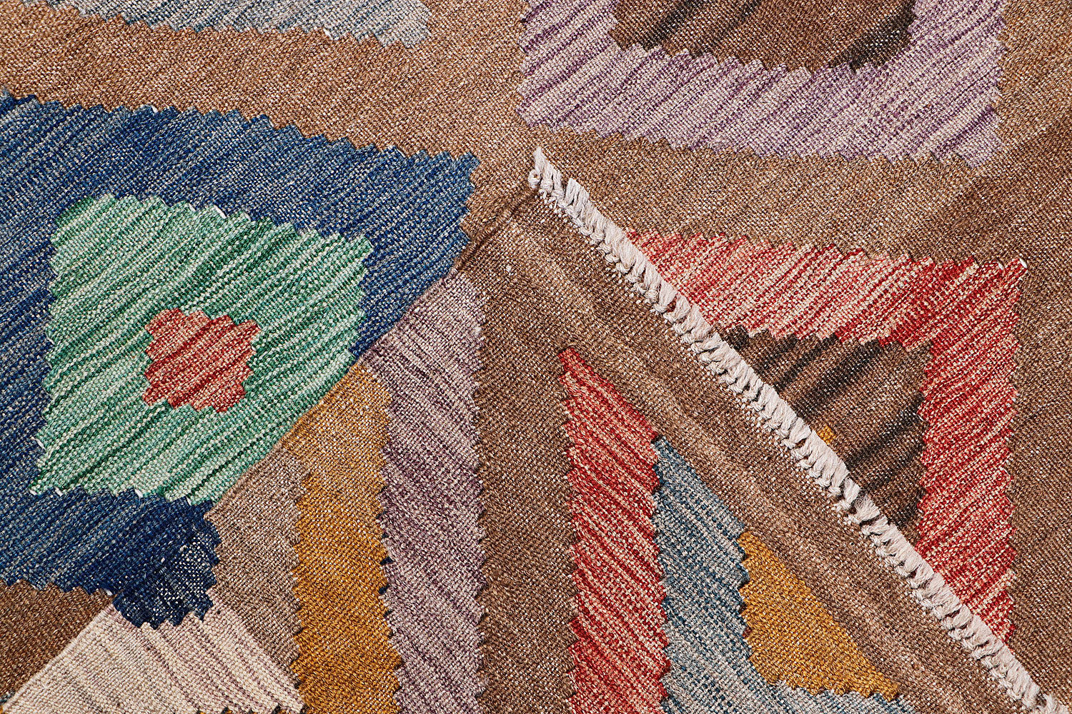 5' 6" X 8'  Multy Handmade Veggie Dye Kilim Rug Rectangular