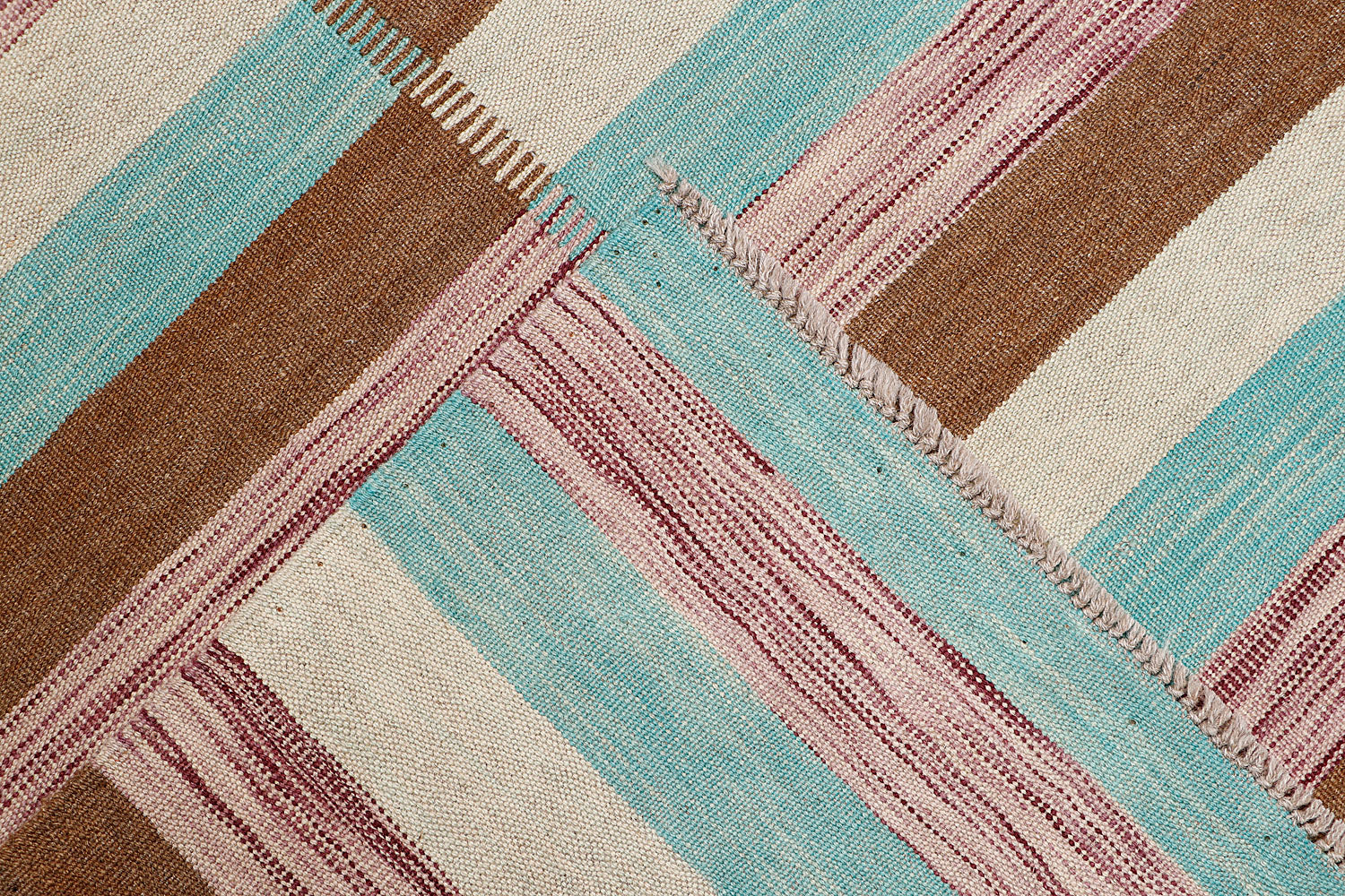 5' 6" X 8'  Multy Handmade Veggie Dye Kilim Rug Rectangular