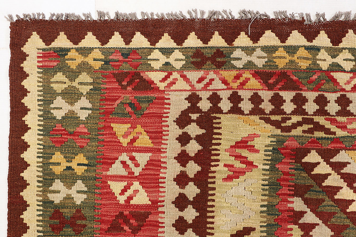 6' 6"X 10'  Multy Handmade Veggie Dye Kilim Rug Rectangular