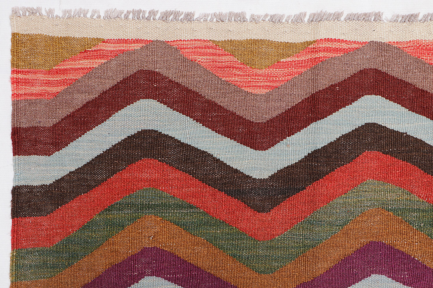 6' 6"X 10'  Multy Handmade Veggie Dye Kilim Rug Rectangular