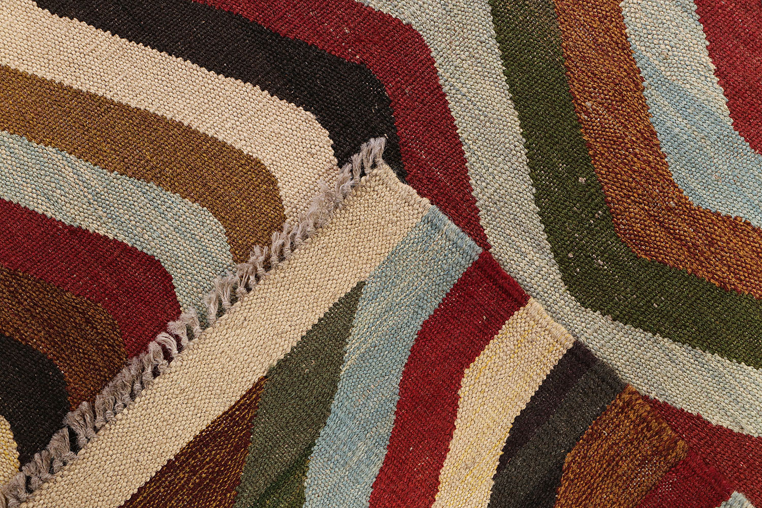 6' 6"X 10'  Multy Handmade Veggie Dye Kilim Rug Rectangular