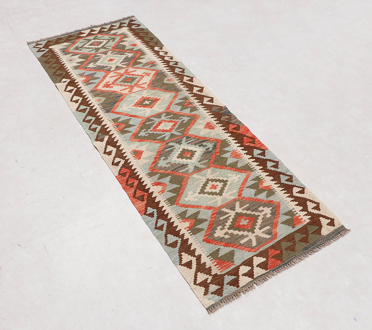 Multy Handmade Veggie Dye Kilim Rug Runner