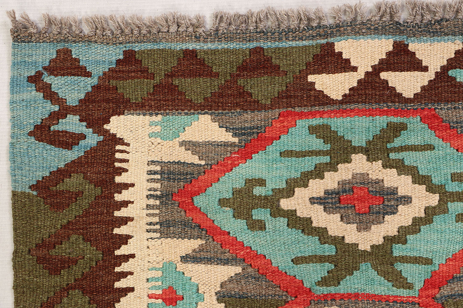 Multy Handmade Veggie Dye Kilim Rug Runner