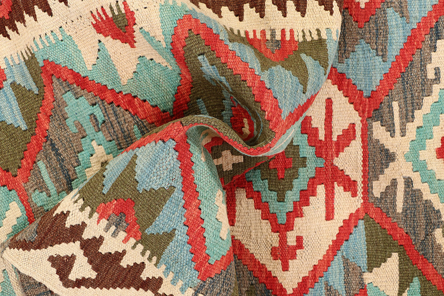 Multy Handmade Veggie Dye Kilim Rug Runner