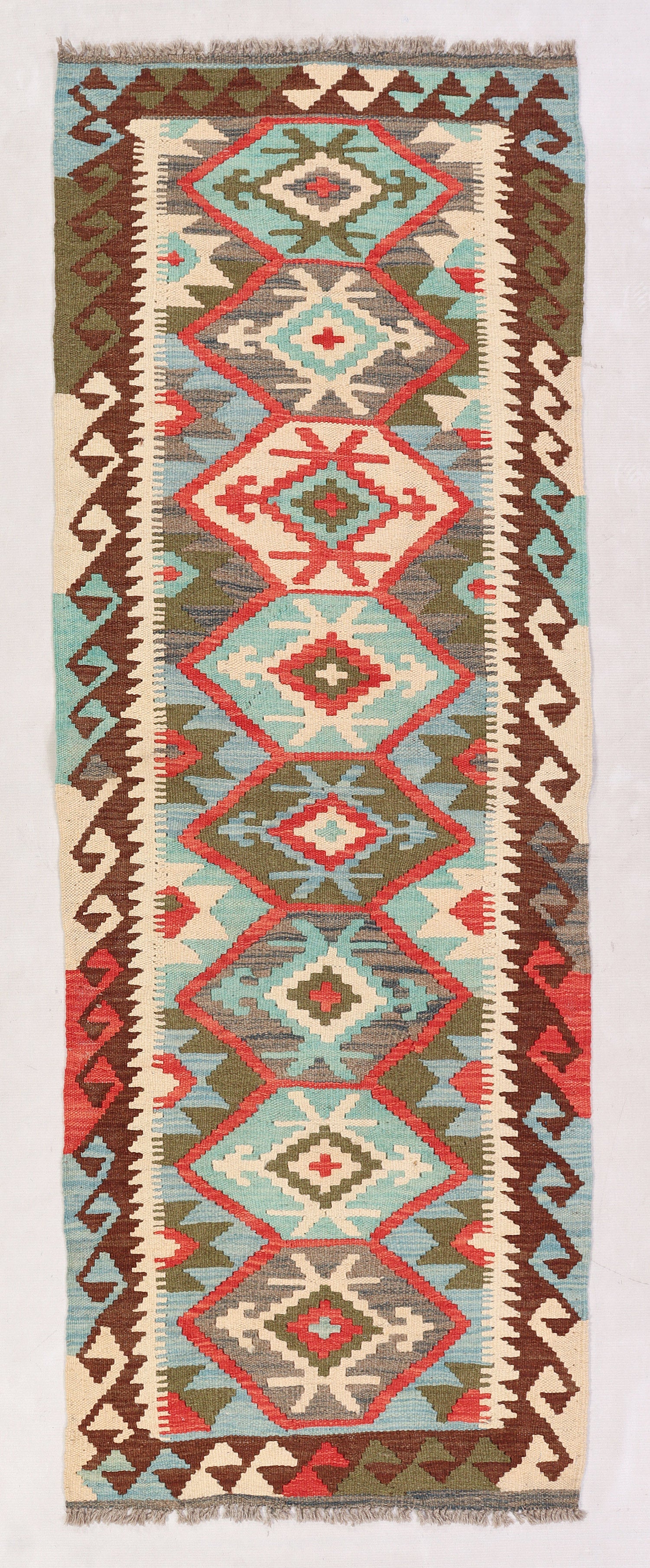 Multy Handmade Veggie Dye Kilim Rug Runner