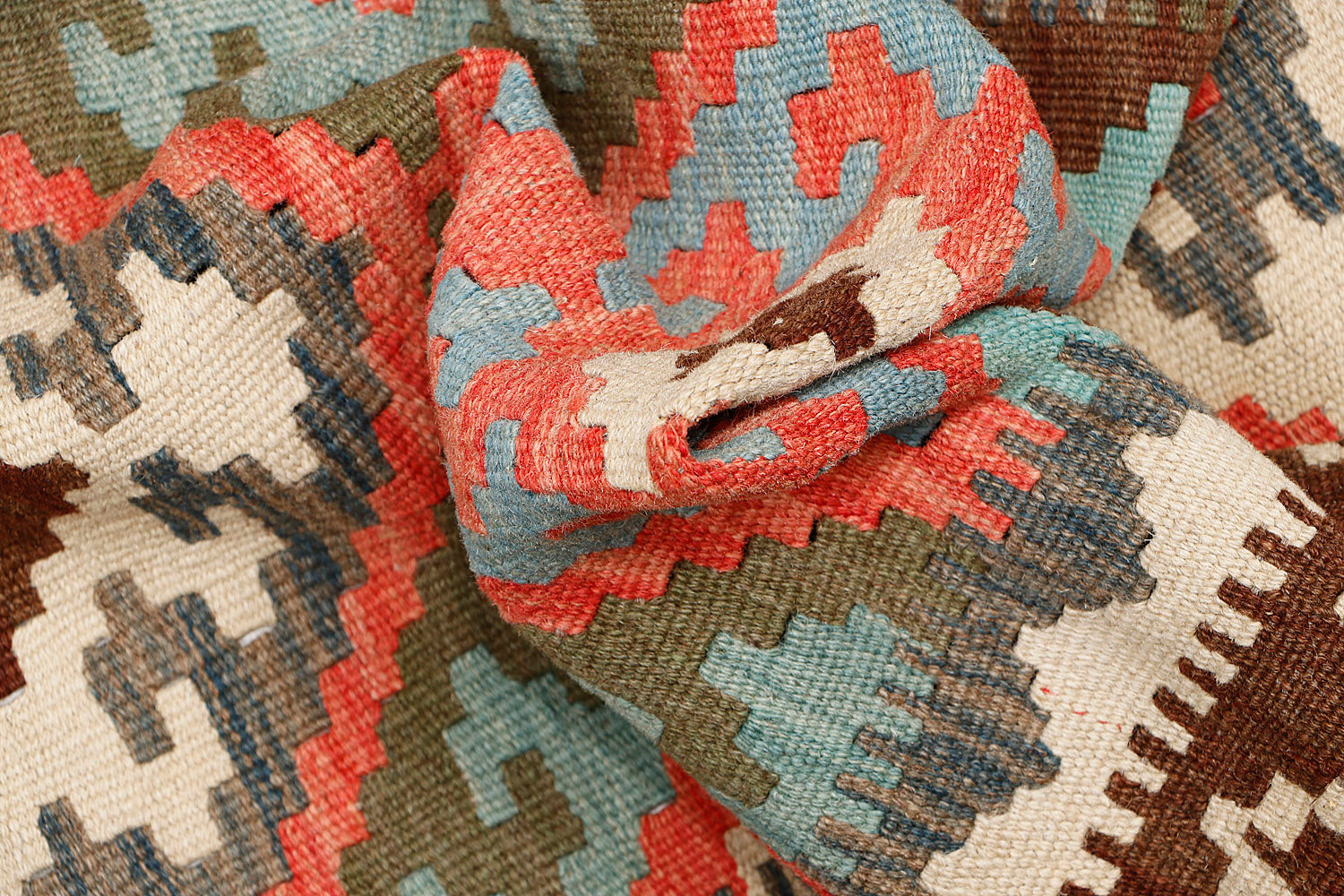 Multy Handmade Veggie Dye Kilim Rug Runner