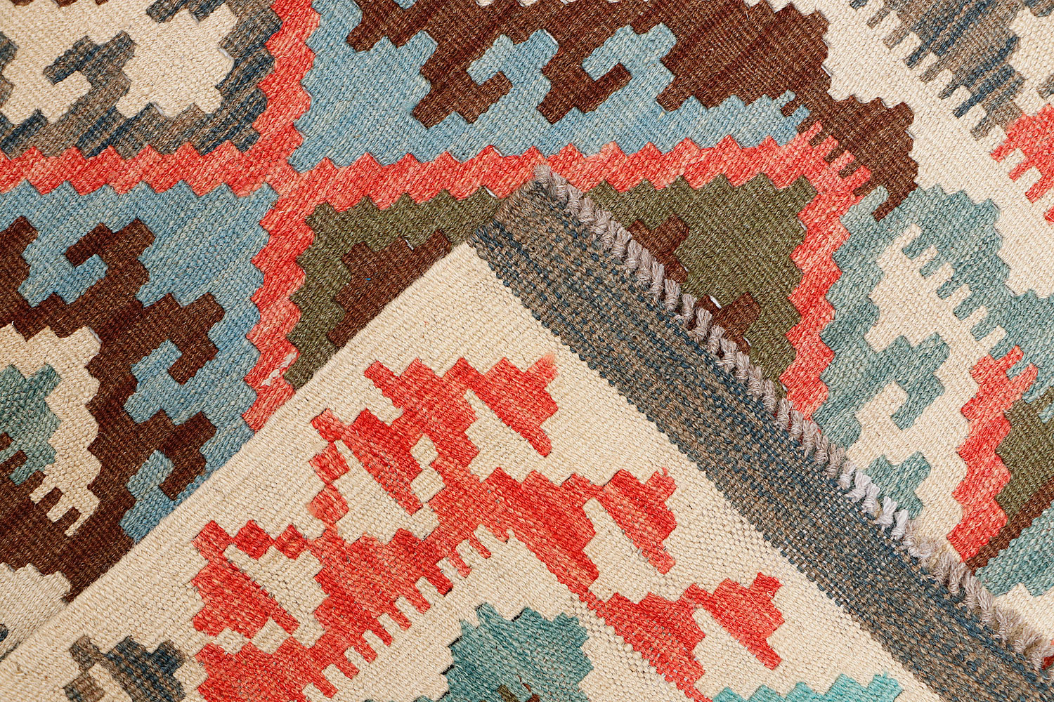 Multy Handmade Veggie Dye Kilim Rug Runner