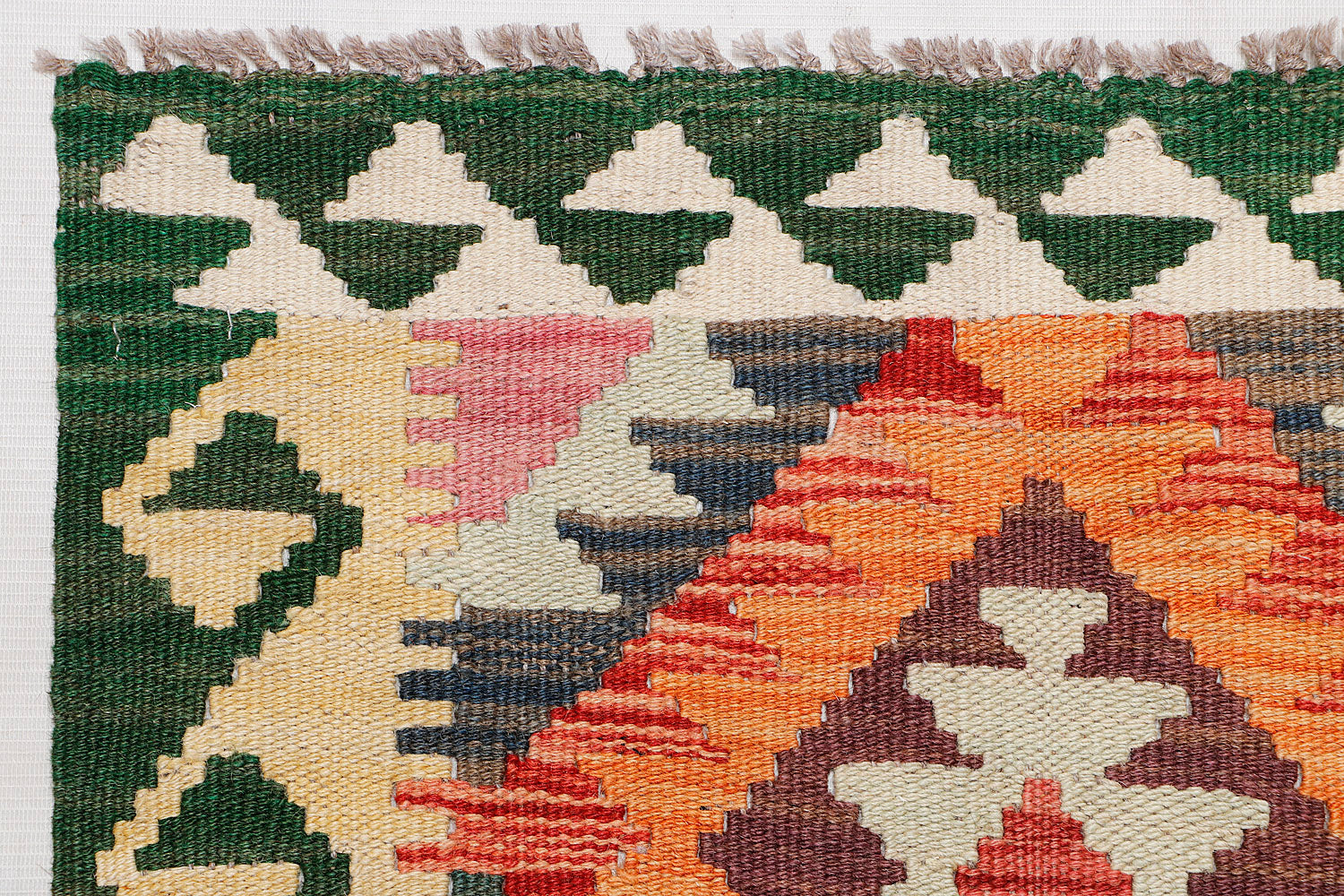 Multy Handmade Veggie Dye Kilim Rug Runner
