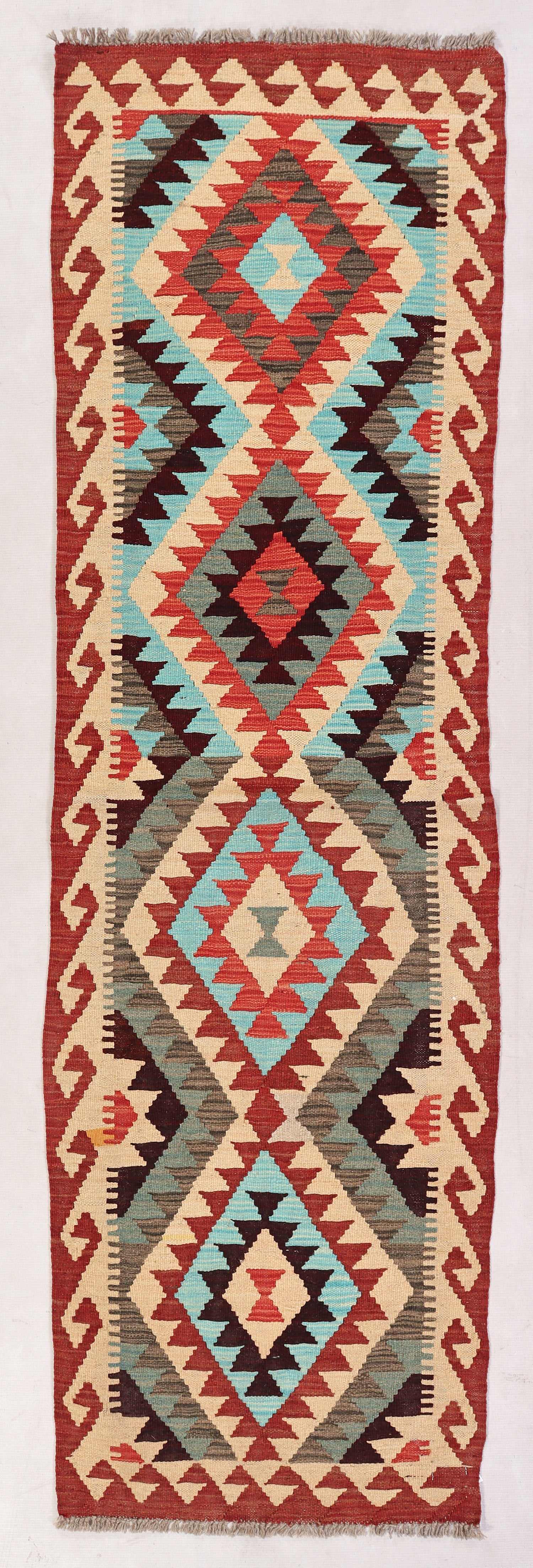 Multy Handmade Veggie Dye Kilim Rug Runner