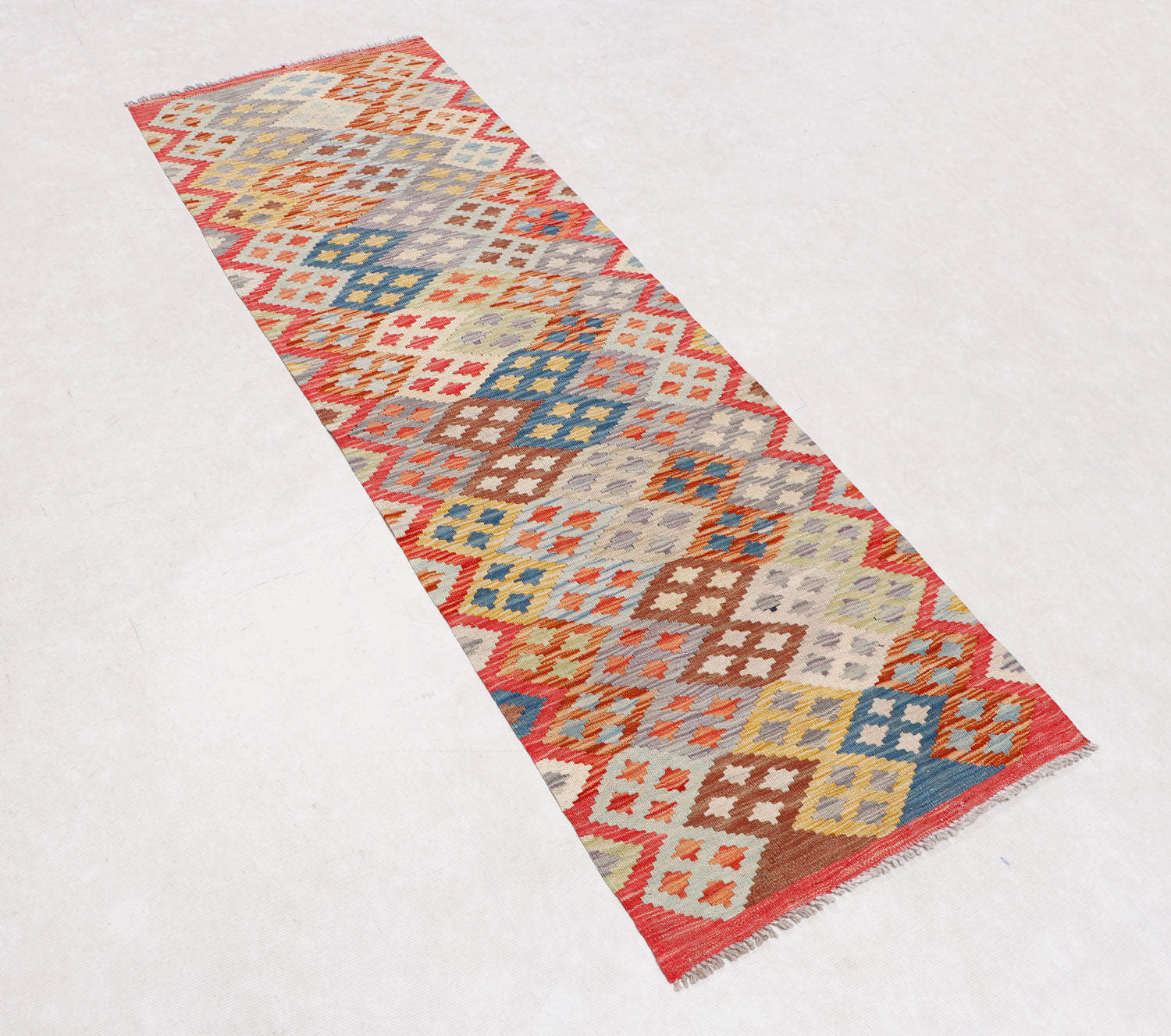 Multy Handmade Veggie Dye Kilim Rug Runner