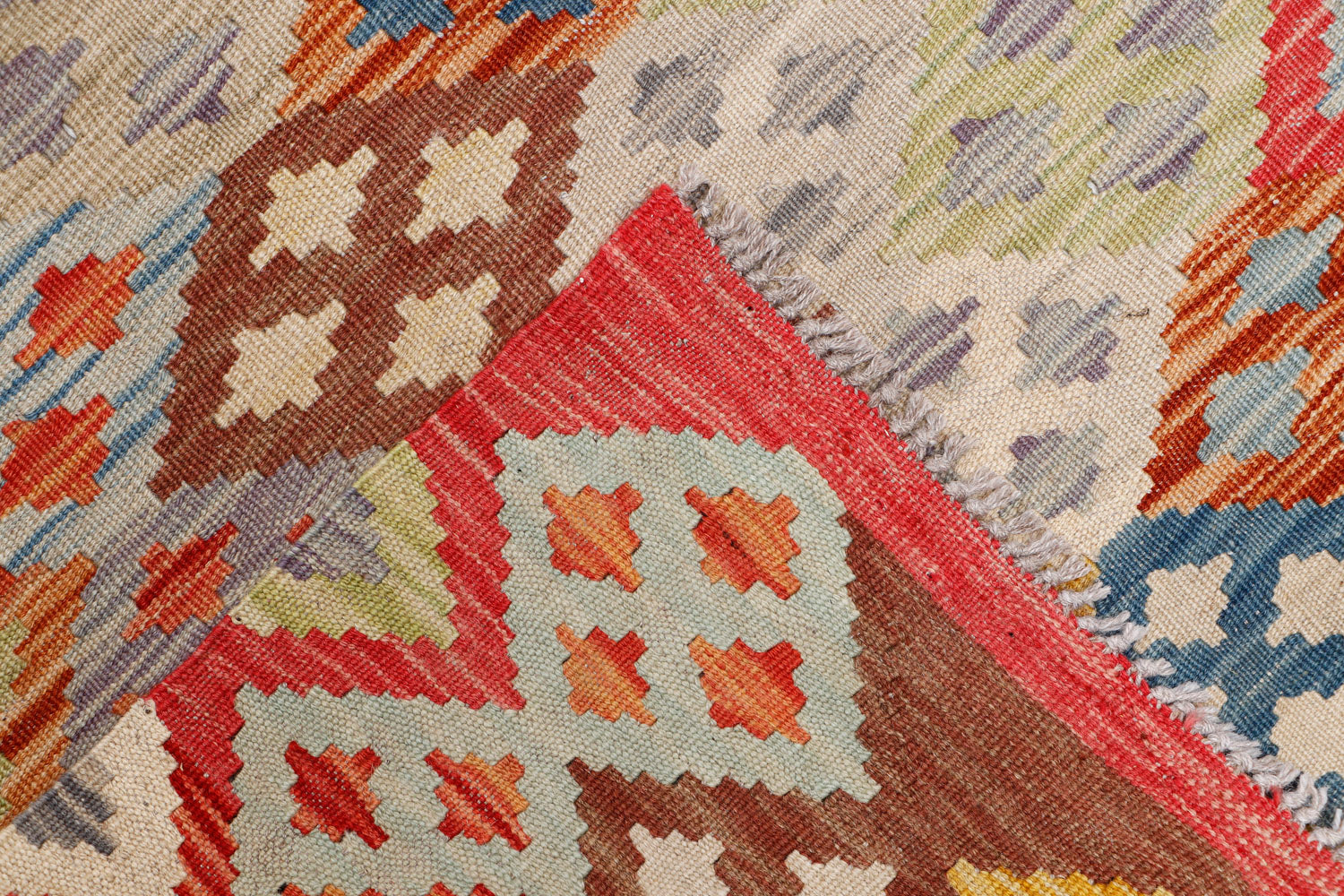 Multy Handmade Veggie Dye Kilim Rug Runner