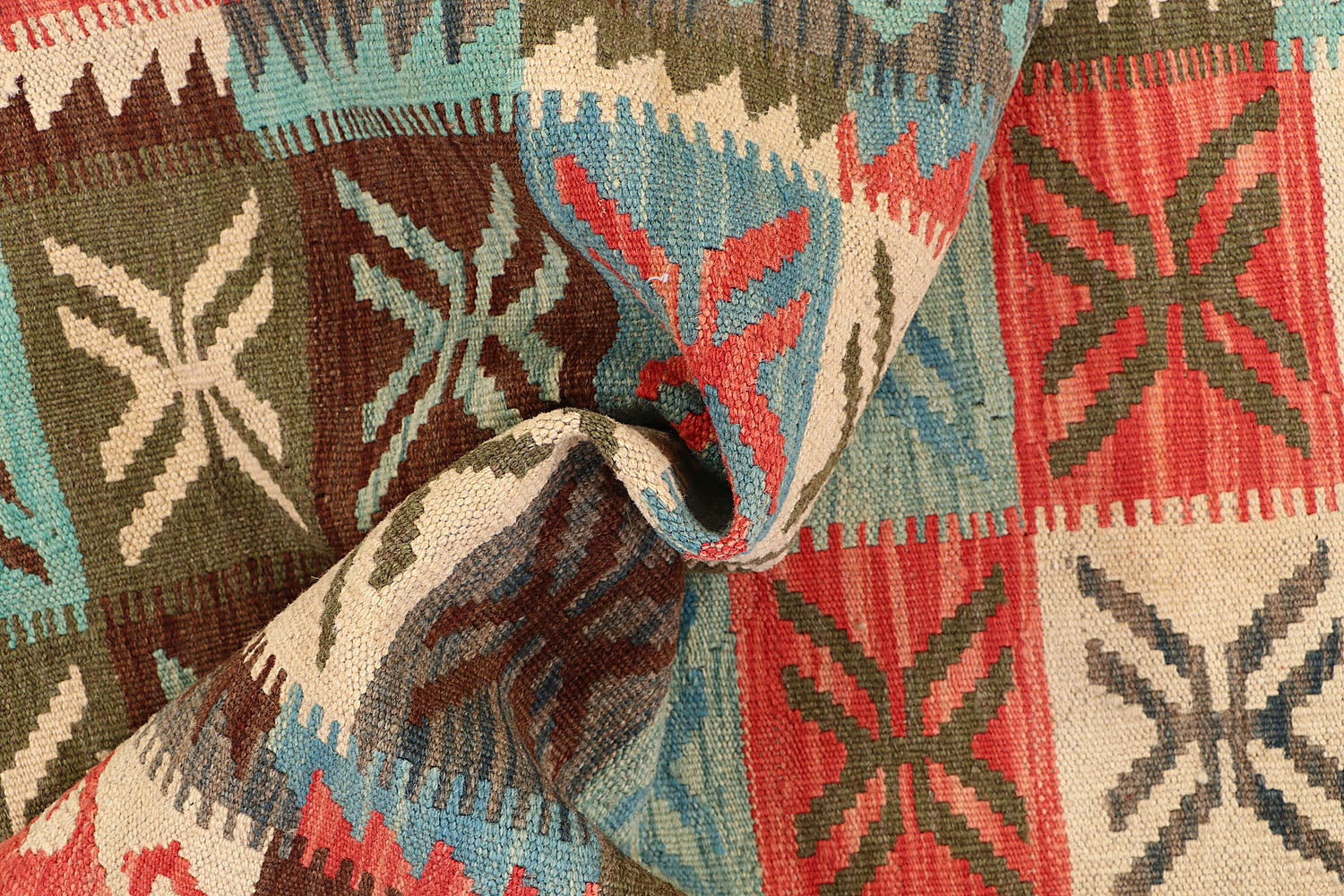 Multy Handmade Veggie Dye Kilim Rug Runner