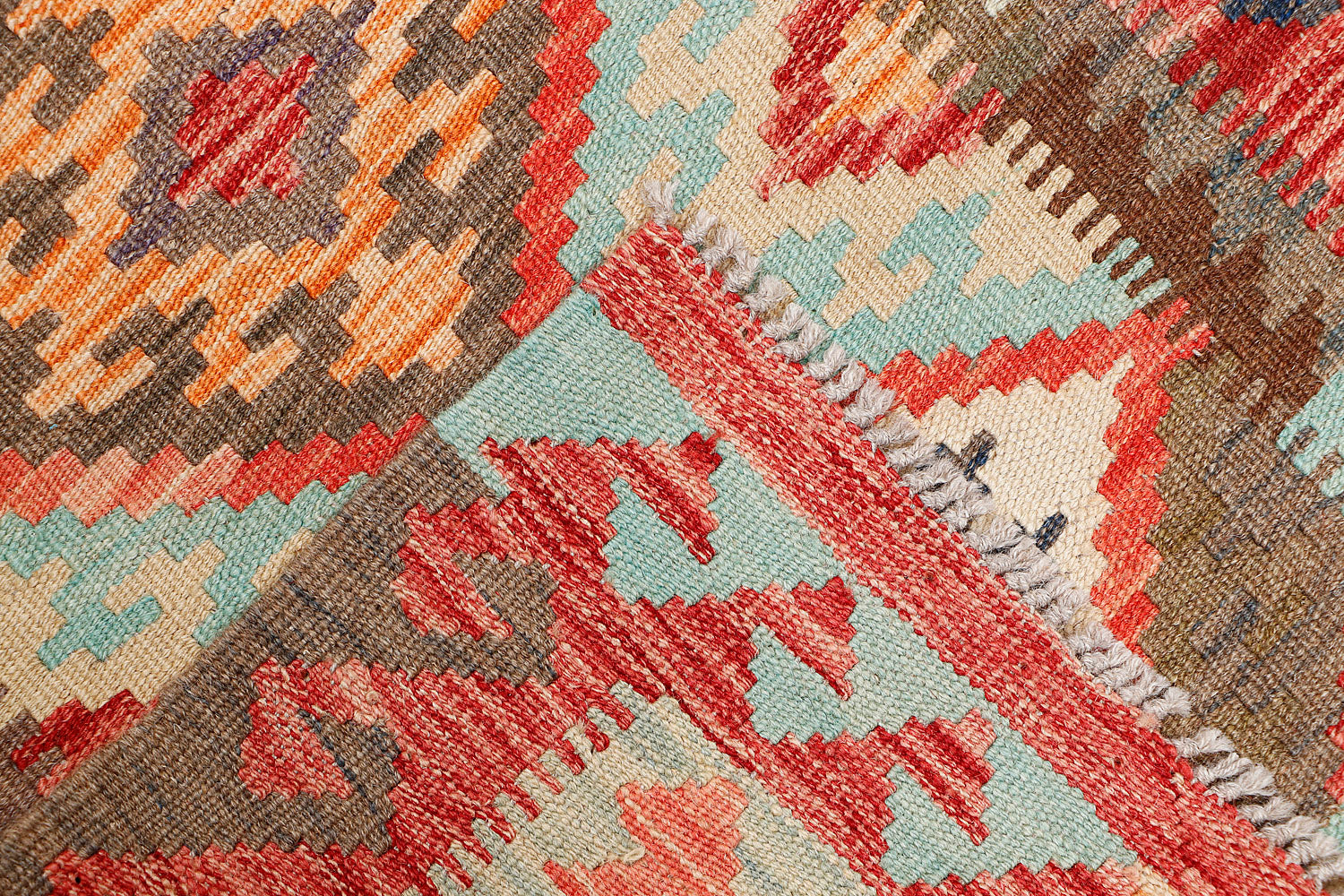 Multy Handmade Veggie Dye Kilim Rug Runner