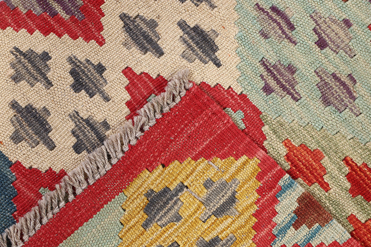 Multy Handmade Veggie Dye Kilim Rug Runner