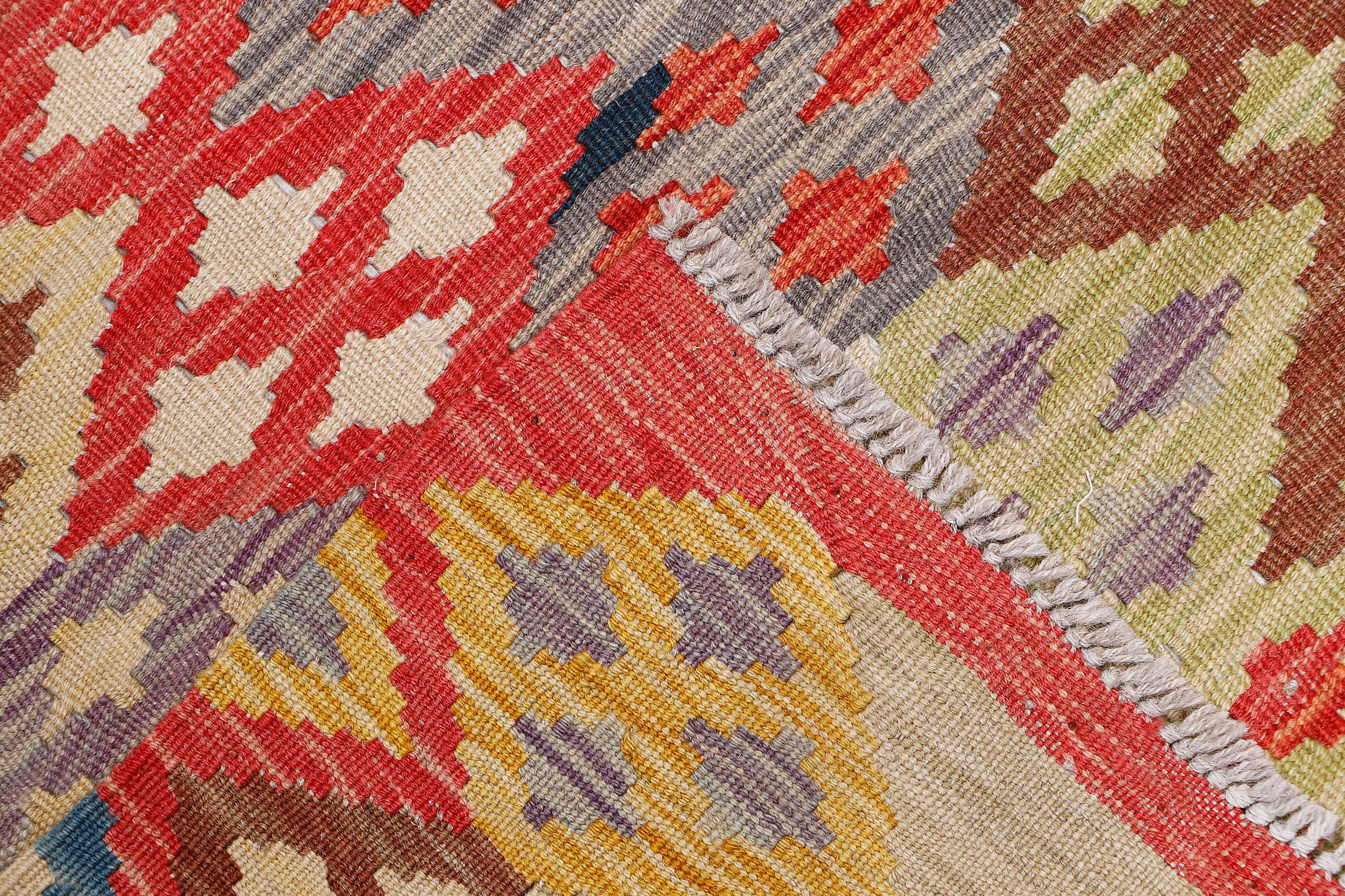 Multy Handmade Veggie Dye Kilim Rug Runner