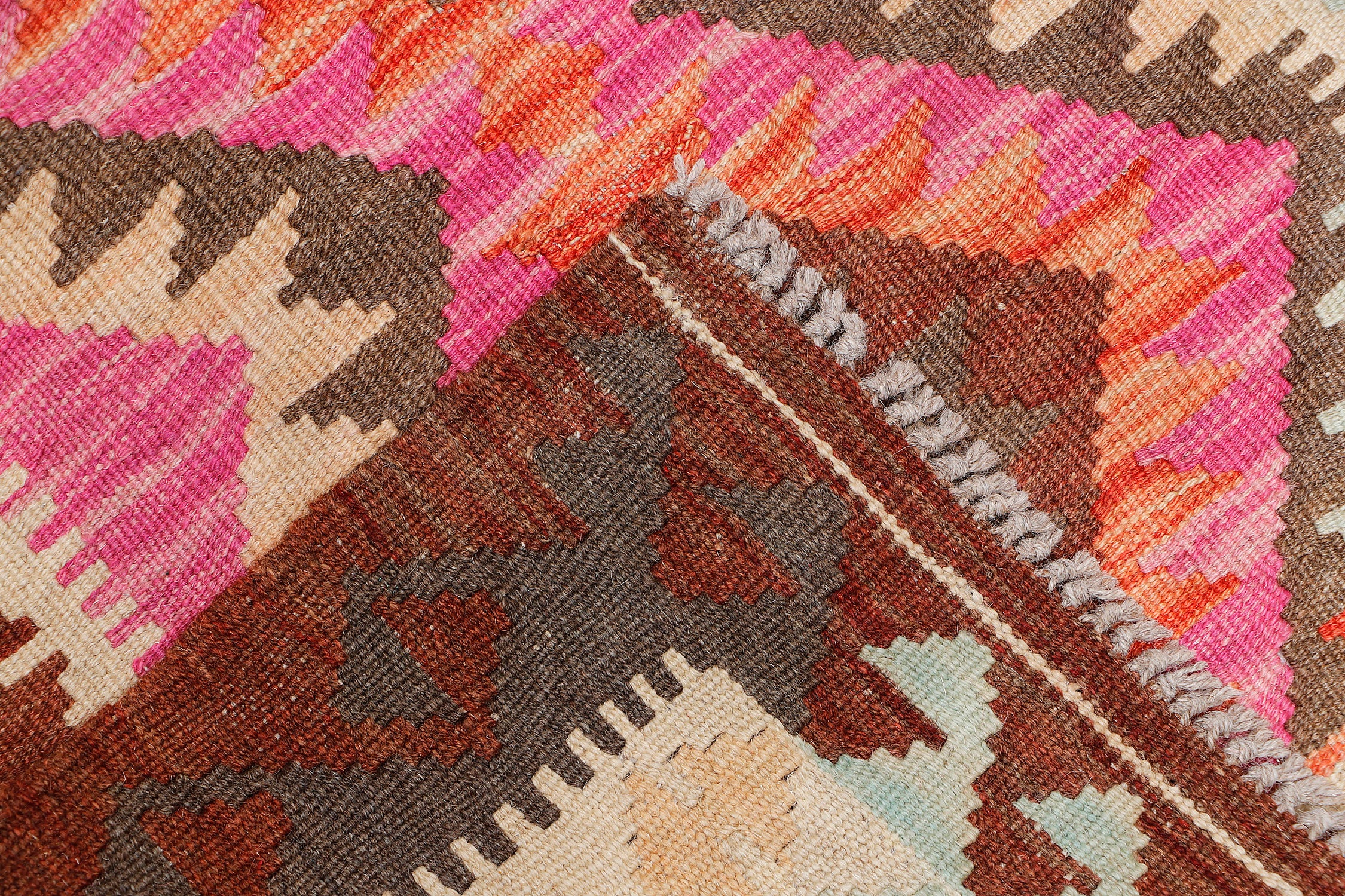 Multy Handmade Veggie Dye Kilim Rug Rectangular