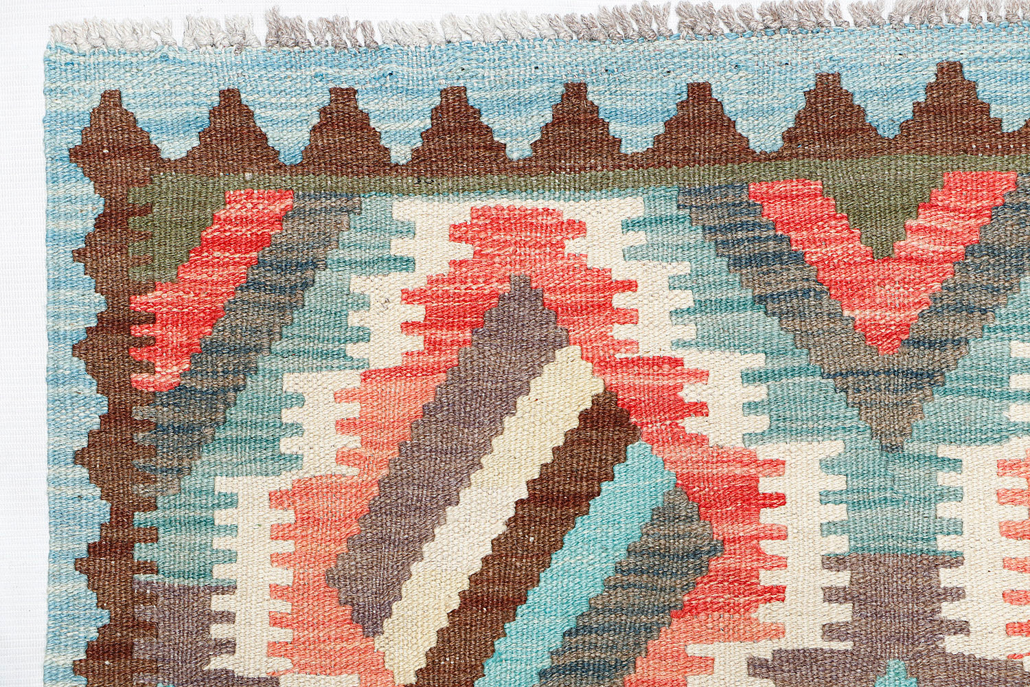 3' X 10'  Multy Handmade Veggie Dye Kilim Rug Runner