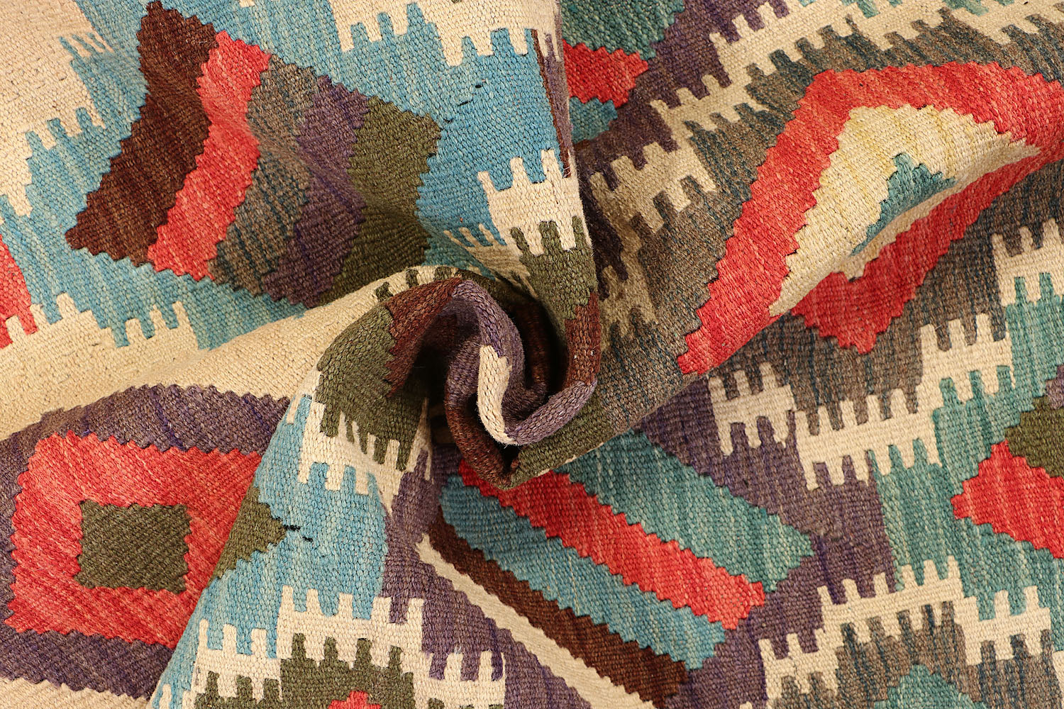 3' X 10'  Multy Handmade Veggie Dye Kilim Rug Runner