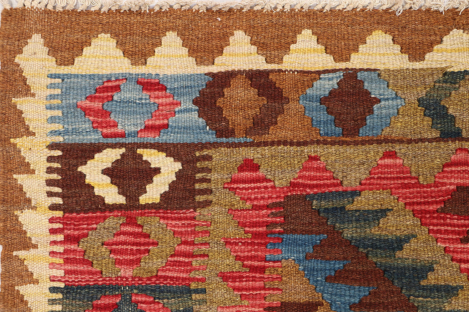 2' 6" x 4'  Multy Handmade Veggie Dye Kilim Rug Rectangular