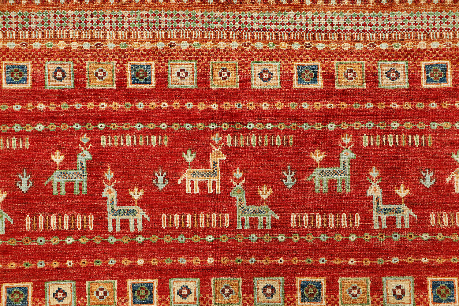 Loribaft Persian Hand Knotted Wool Runner Multicolor 2'6" x 8'