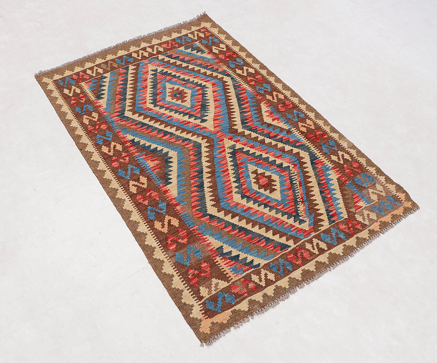 3' X 5'  Multy Handmade Veggie Dye Kilim Rug Rectangular