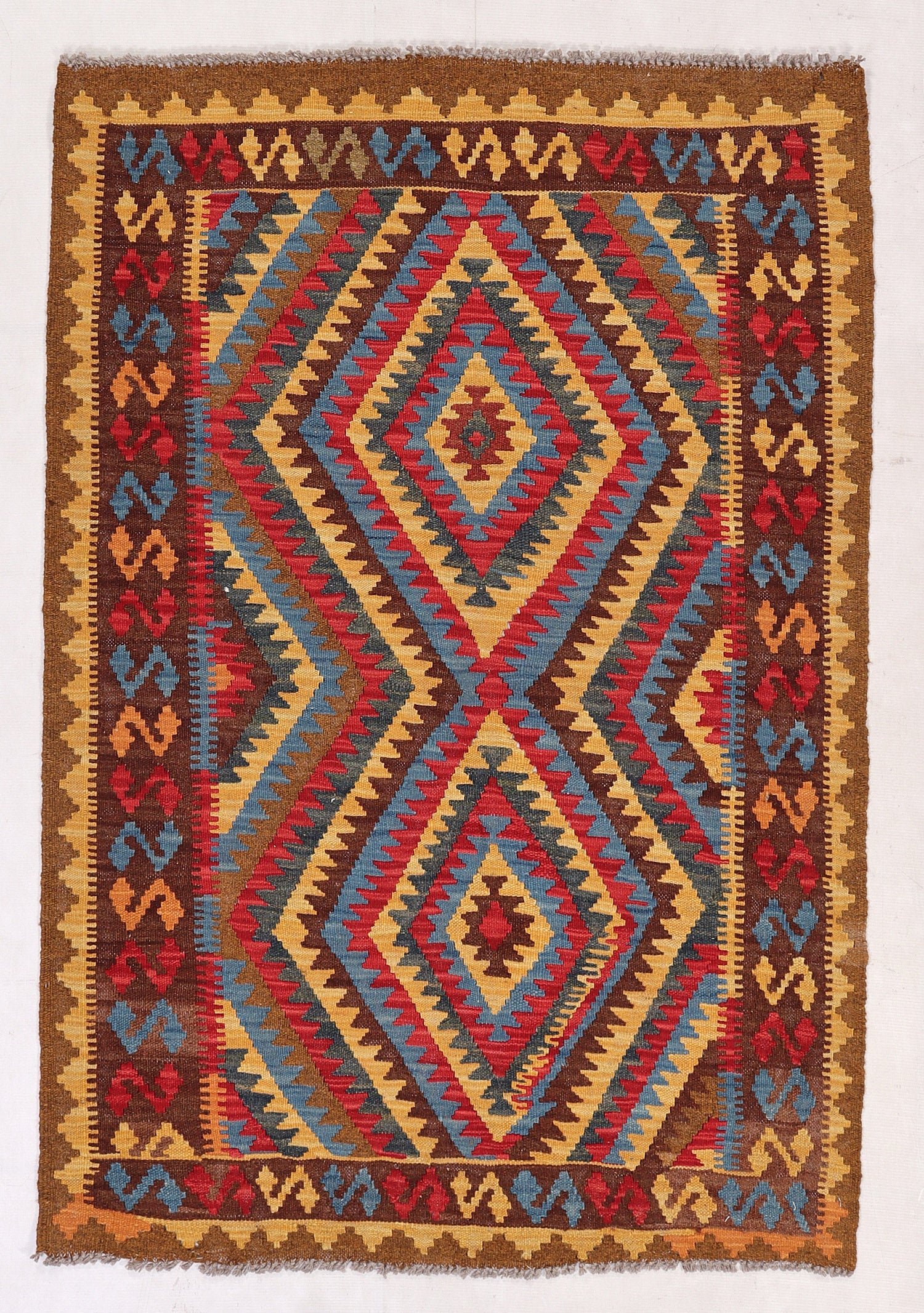 3' X 5'  Multy Handmade Veggie Dye Kilim Rug Rectangular