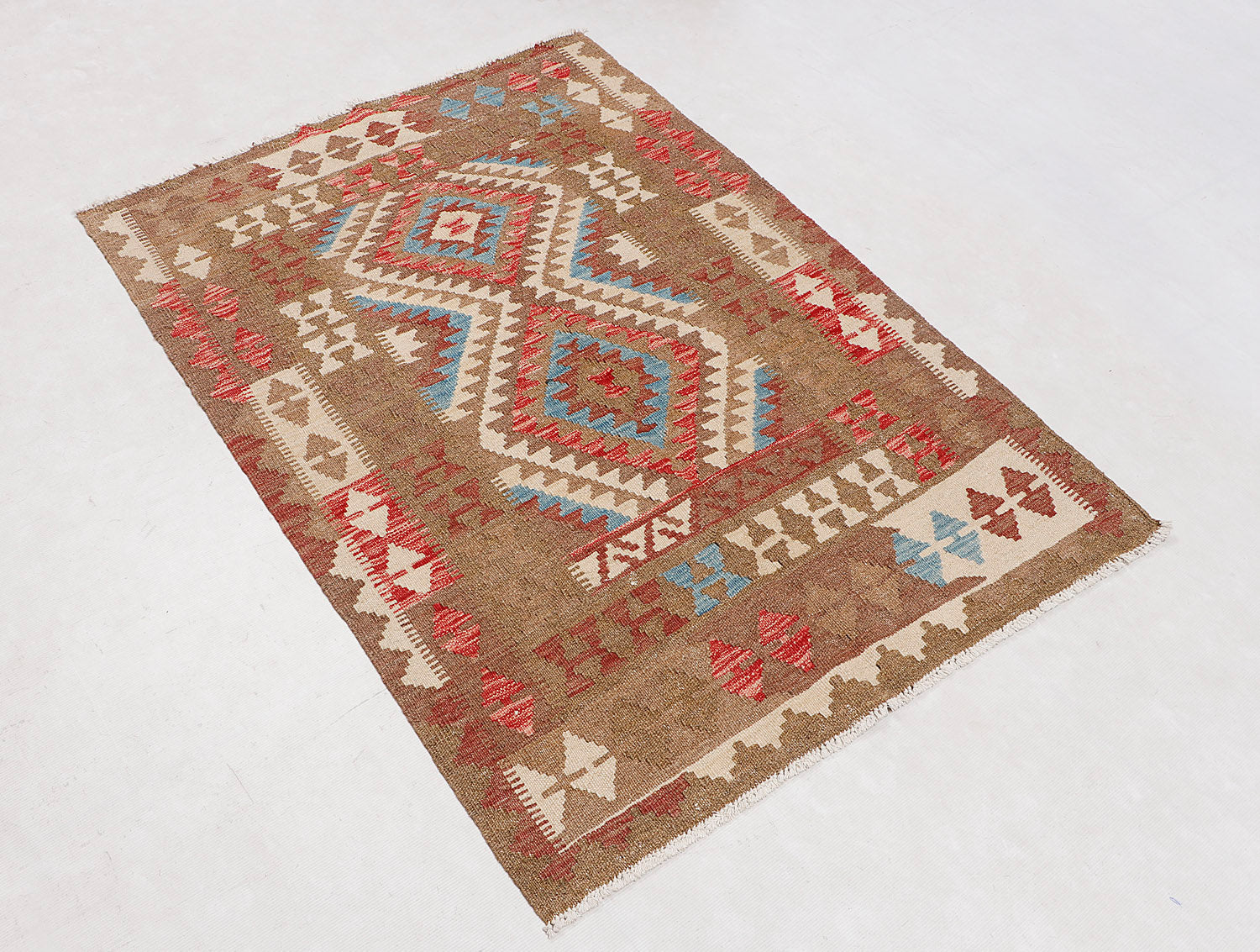 3' X 5'  Multy Handmade Veggie Dye Kilim Rug Rectangular