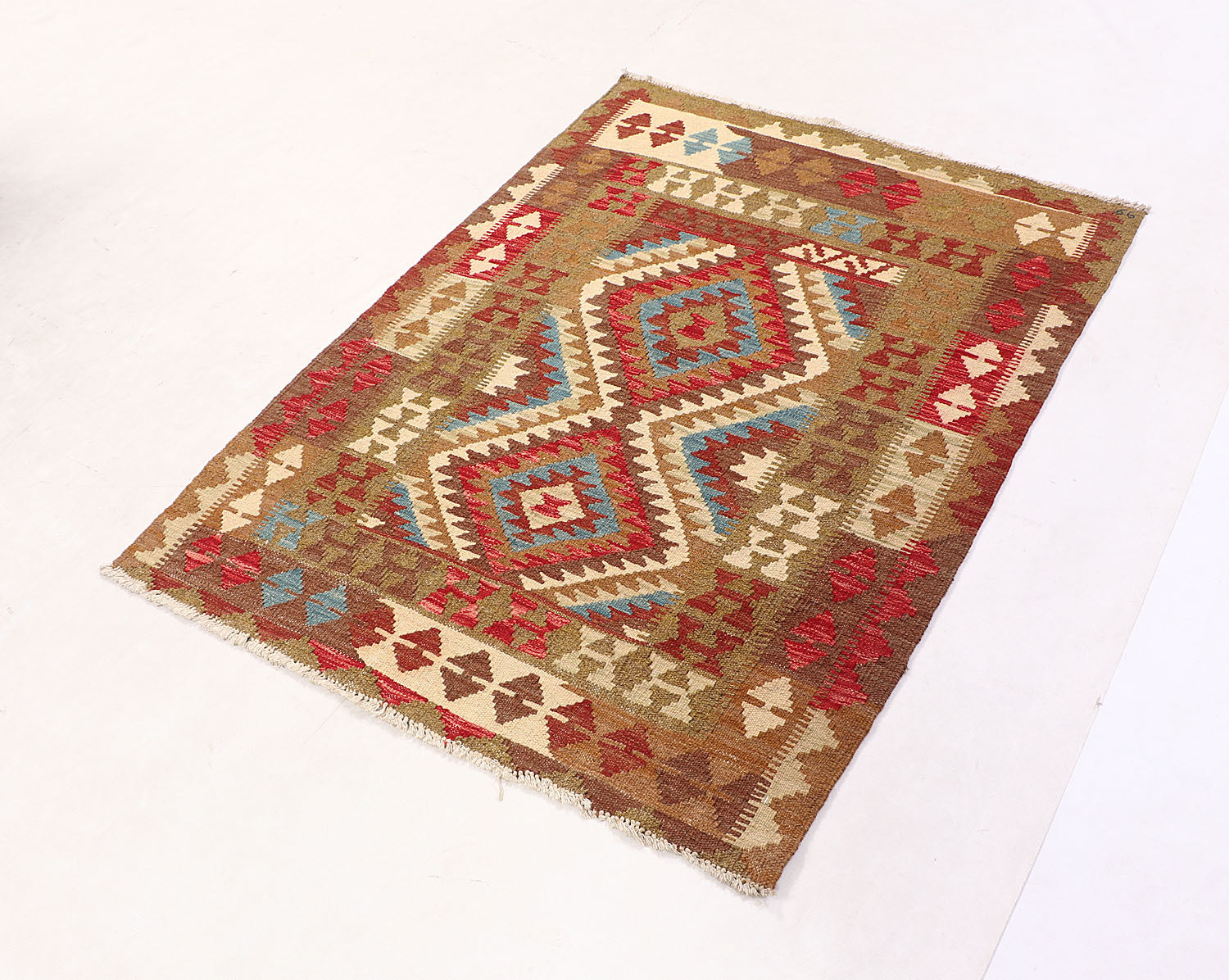 3' X 5'  Multy Handmade Veggie Dye Kilim Rug Rectangular