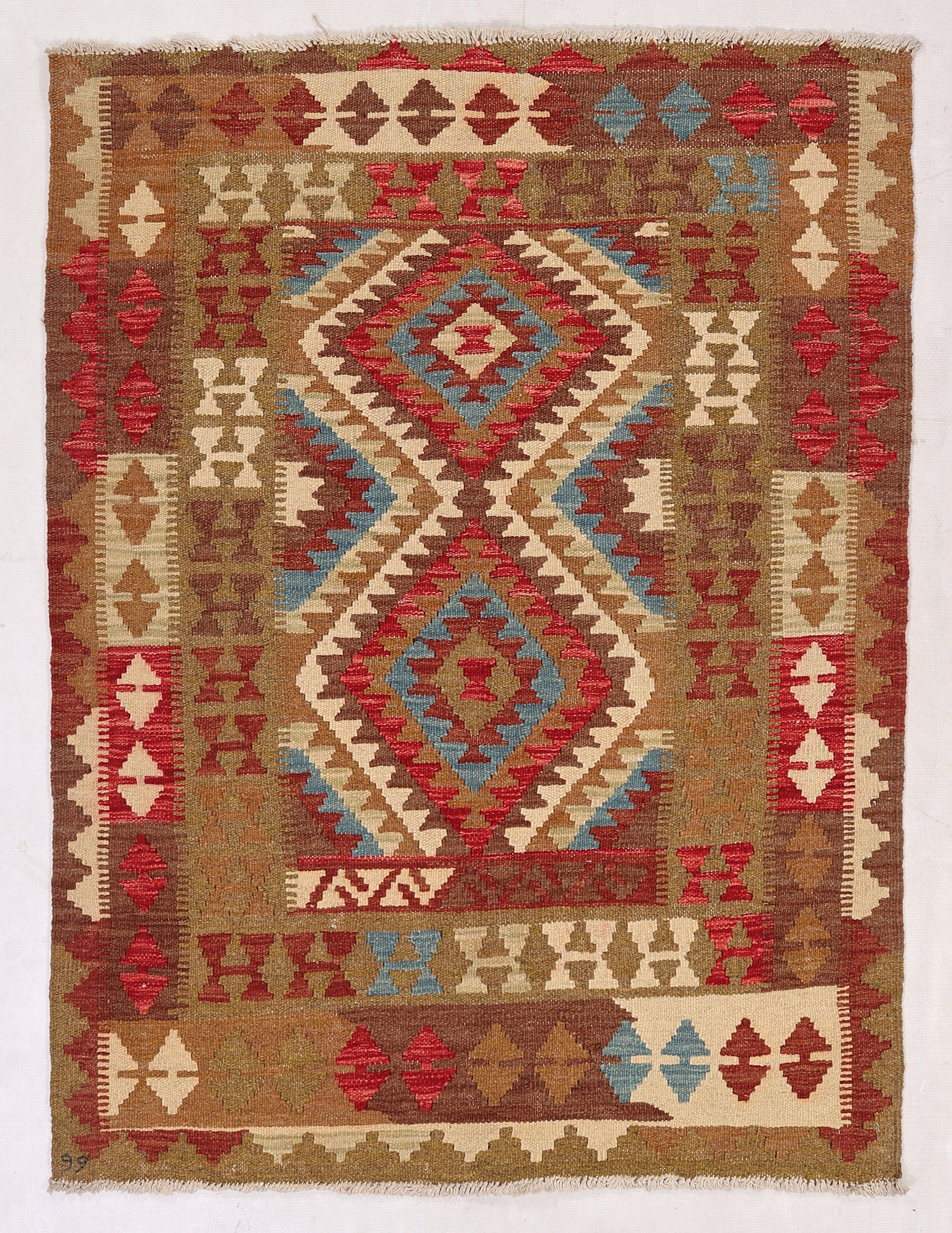 3' X 5'  Multy Handmade Veggie Dye Kilim Rug Rectangular