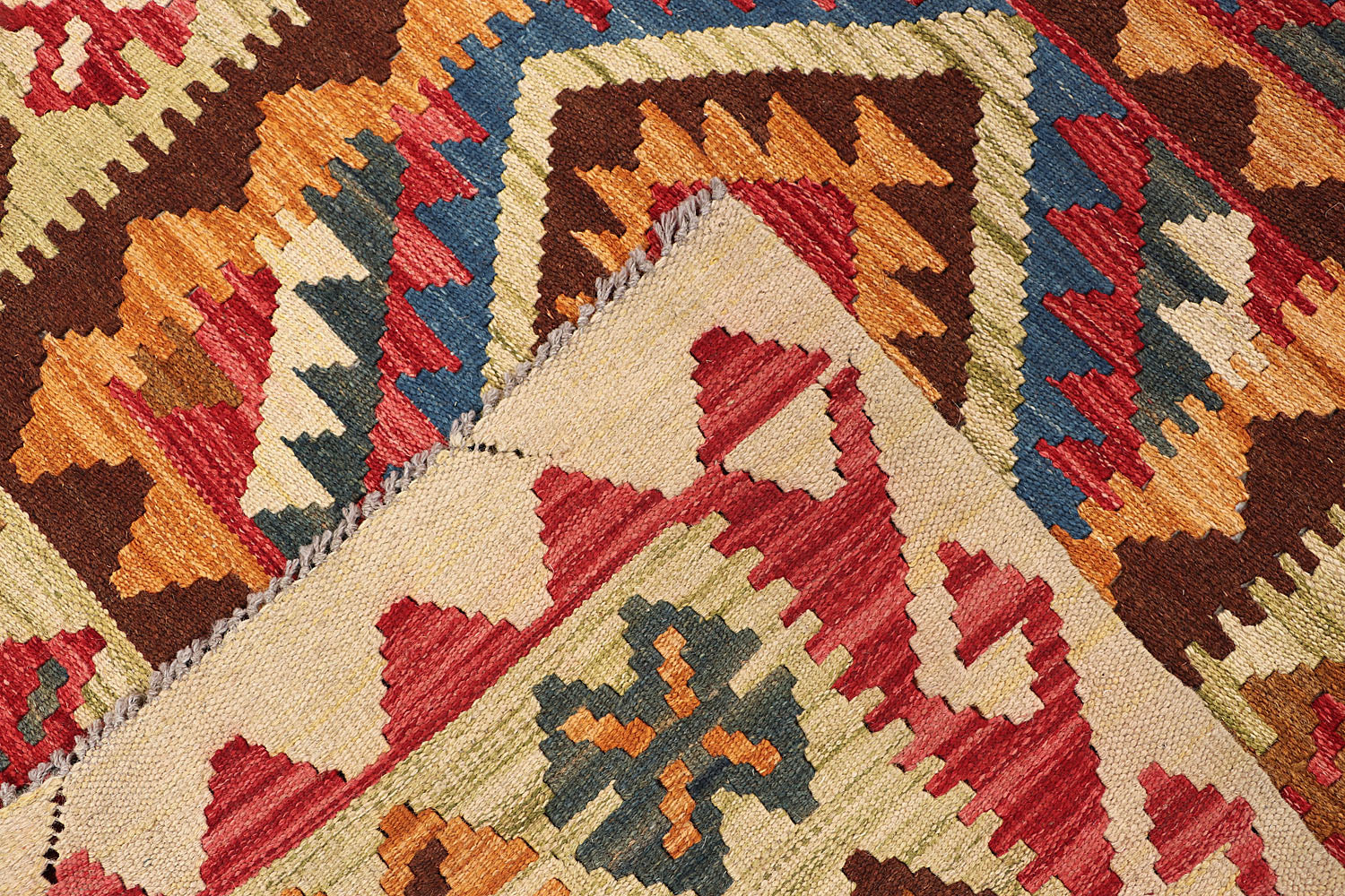 3' X 5'  Multy Handmade Veggie Dye Kilim Rug Rectangular