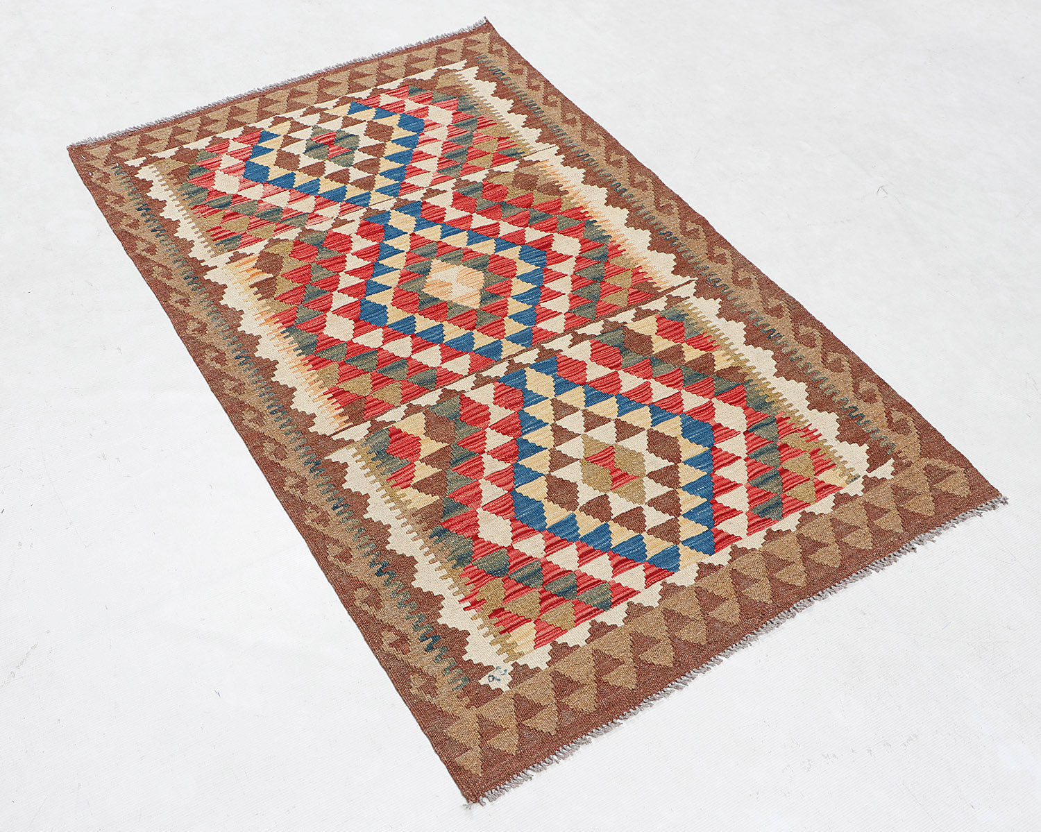 3' X 5'  Multy Handmade Veggie Dye Kilim Rug Rectangular