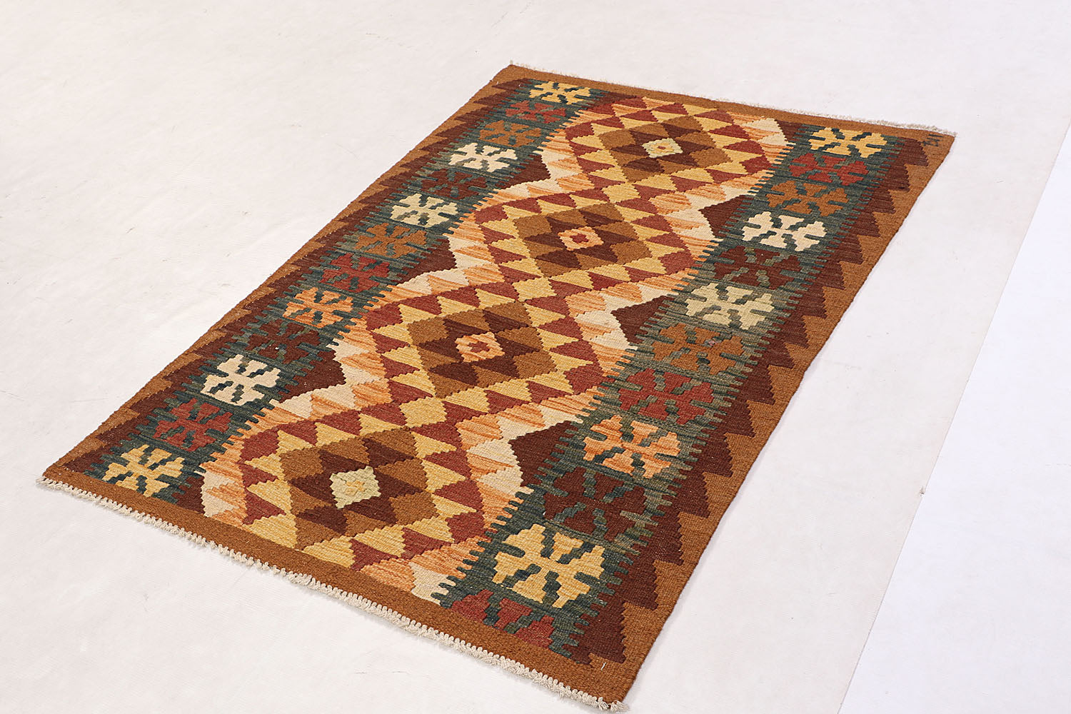 3' X 5'  Multy Handmade Veggie Dye Kilim Rug Rectangular