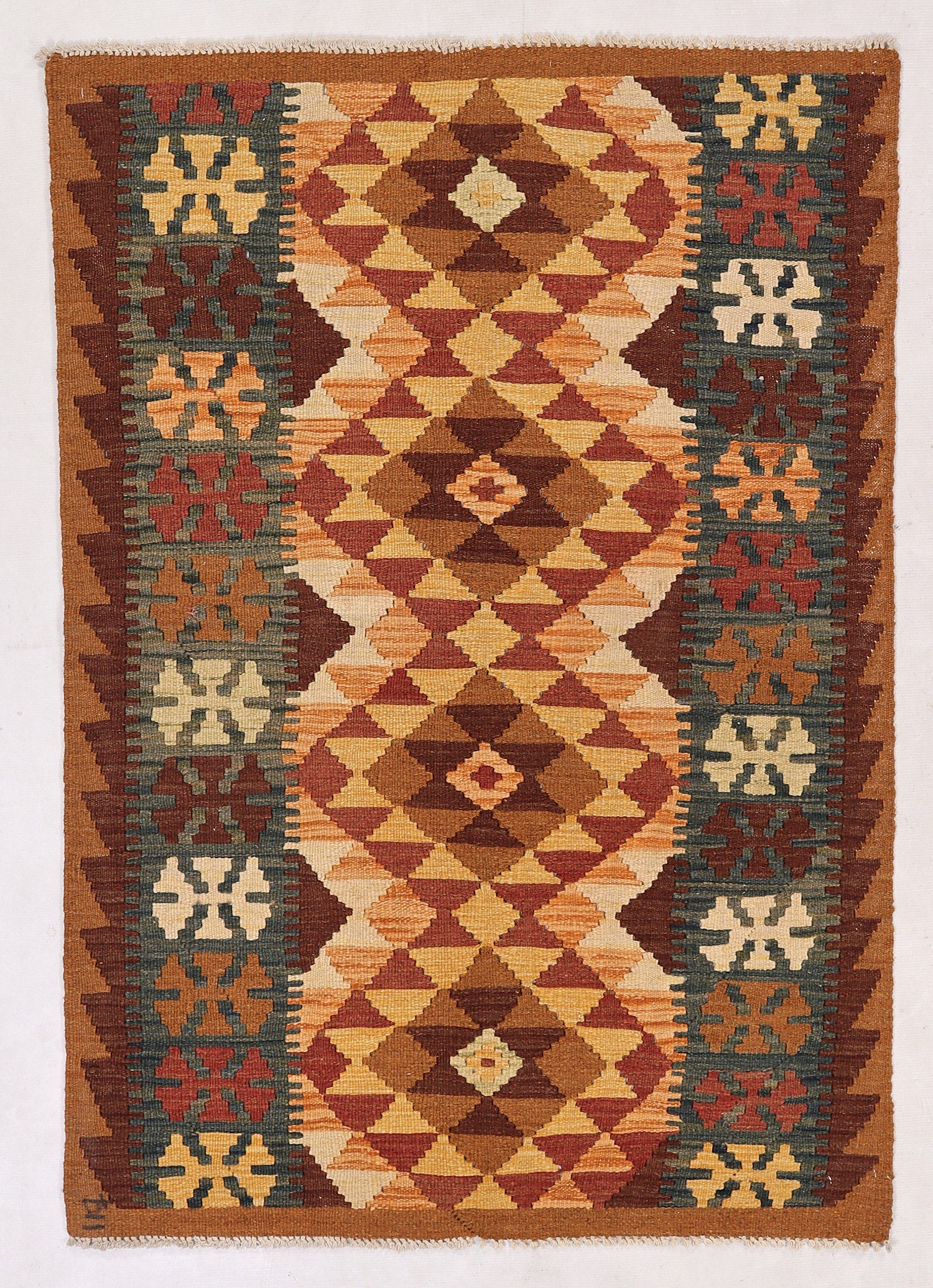 3' X 5'  Multy Handmade Veggie Dye Kilim Rug Rectangular