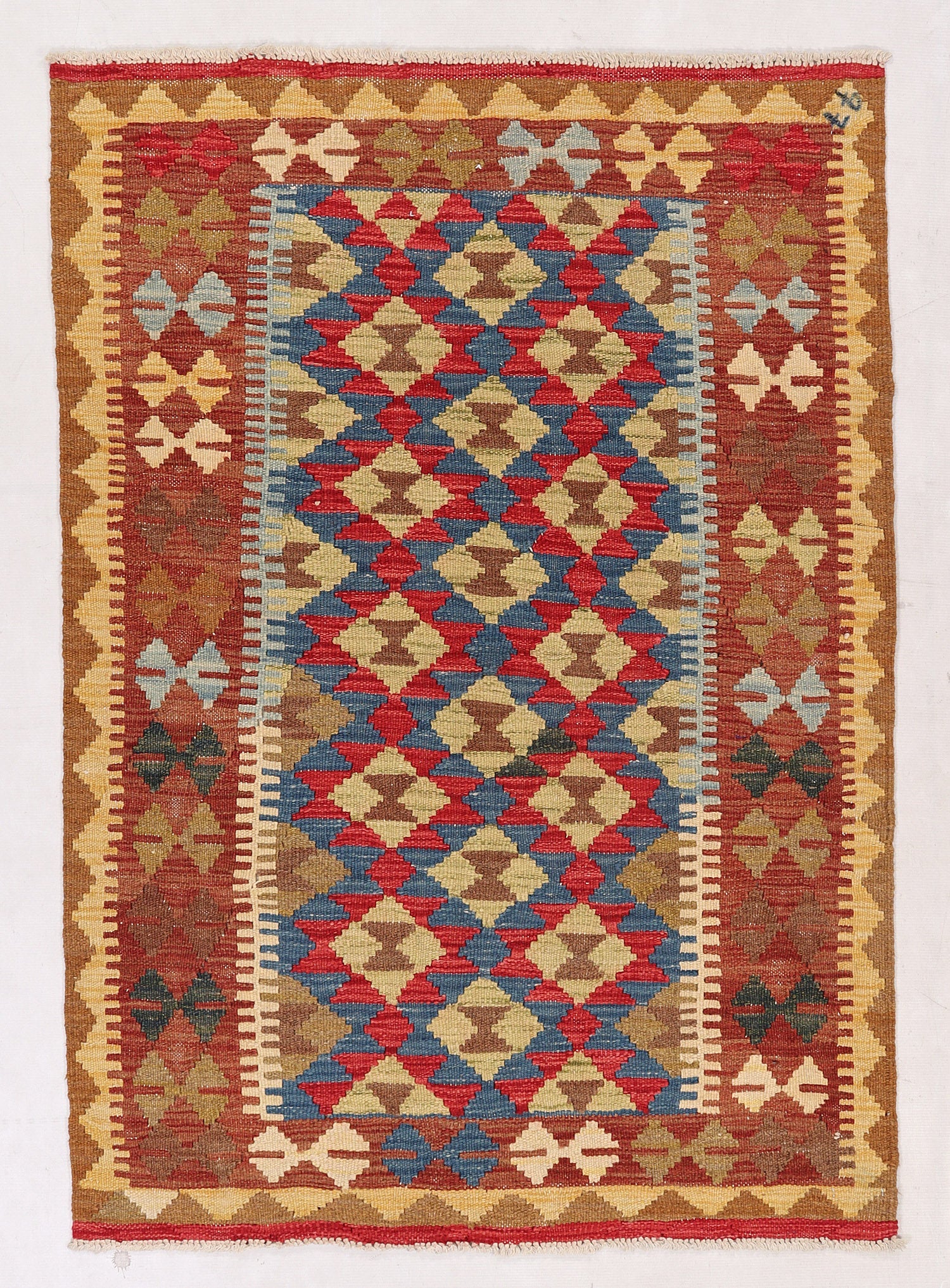 3' X 5'  Multy Handmade Veggie Dye Kilim Rug Rectangular