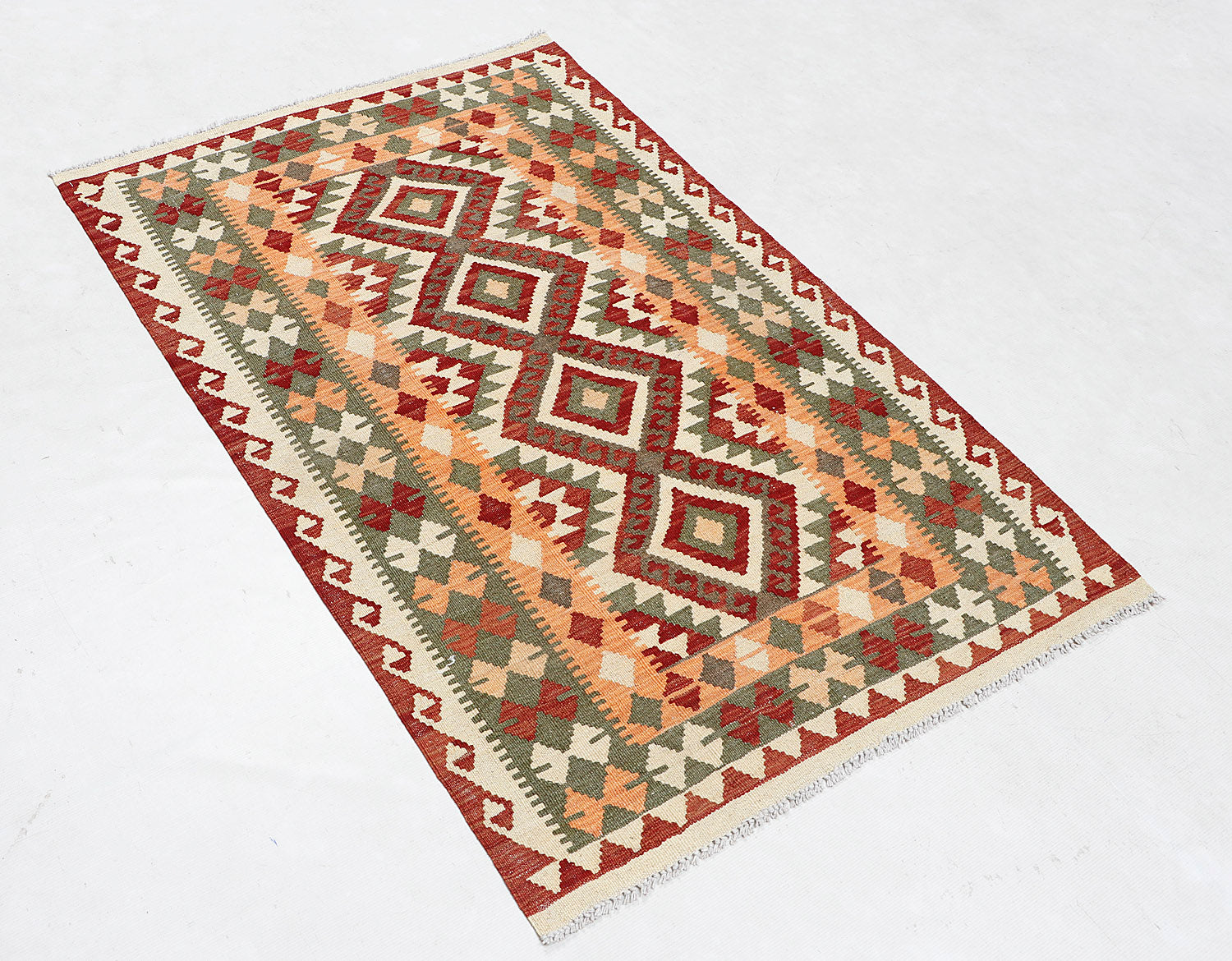 3' X 5'  Multy Handmade Veggie Dye Kilim Rug Rectangular