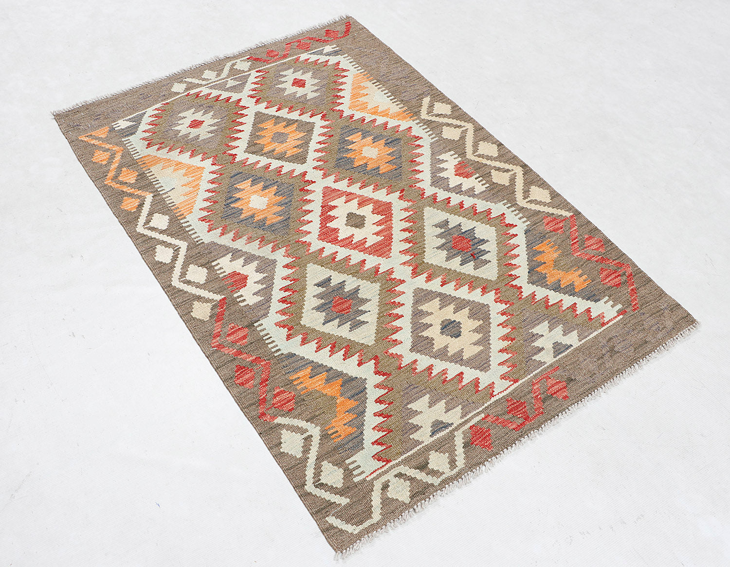 3' X 5'  Multy Handmade Veggie Dye Kilim Rug Rectangular