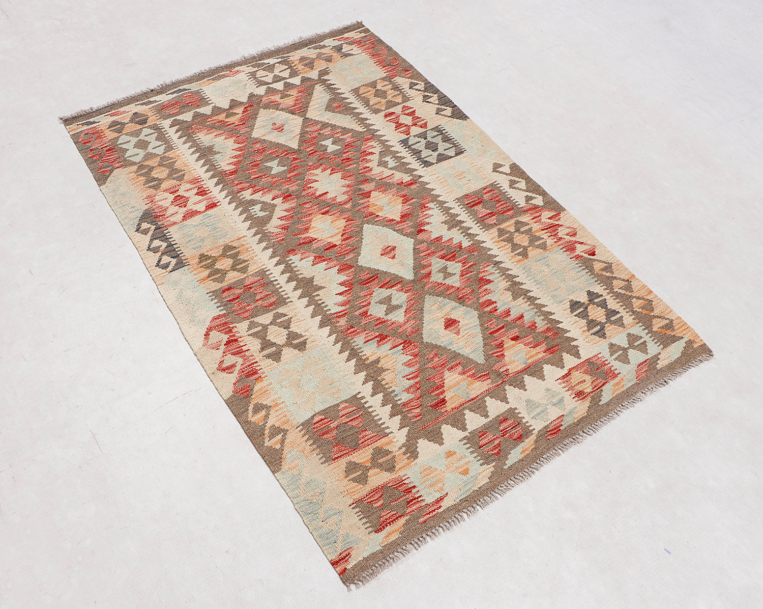 3' X 5'  Multy Handmade Veggie Dye Kilim Rug Rectangular