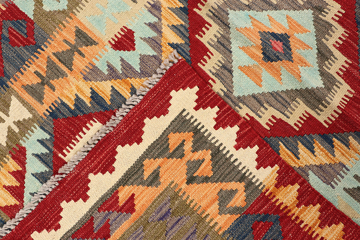 3' X 5'  Multy Handmade Veggie Dye Kilim Rug Rectangular