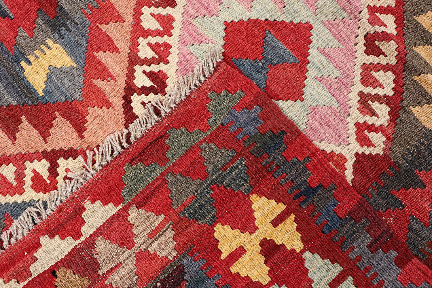 3' X 5'  Multy Handmade Veggie Dye Kilim Rug Rectangular