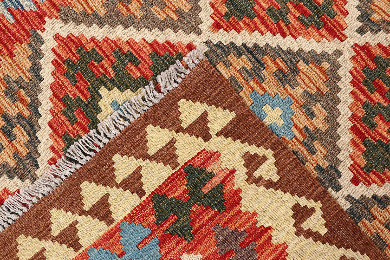 3' X 5'  Multy Handmade Veggie Dye Kilim Rug Rectangular