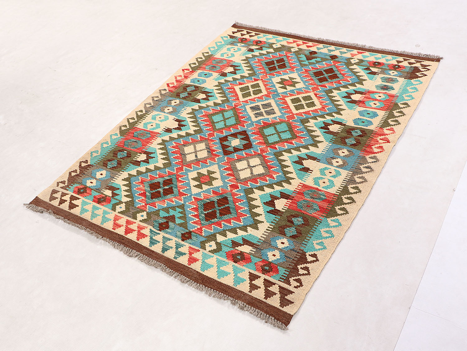 3' X 5'  Multy Handmade Veggie Dye Kilim Rug Rectangular