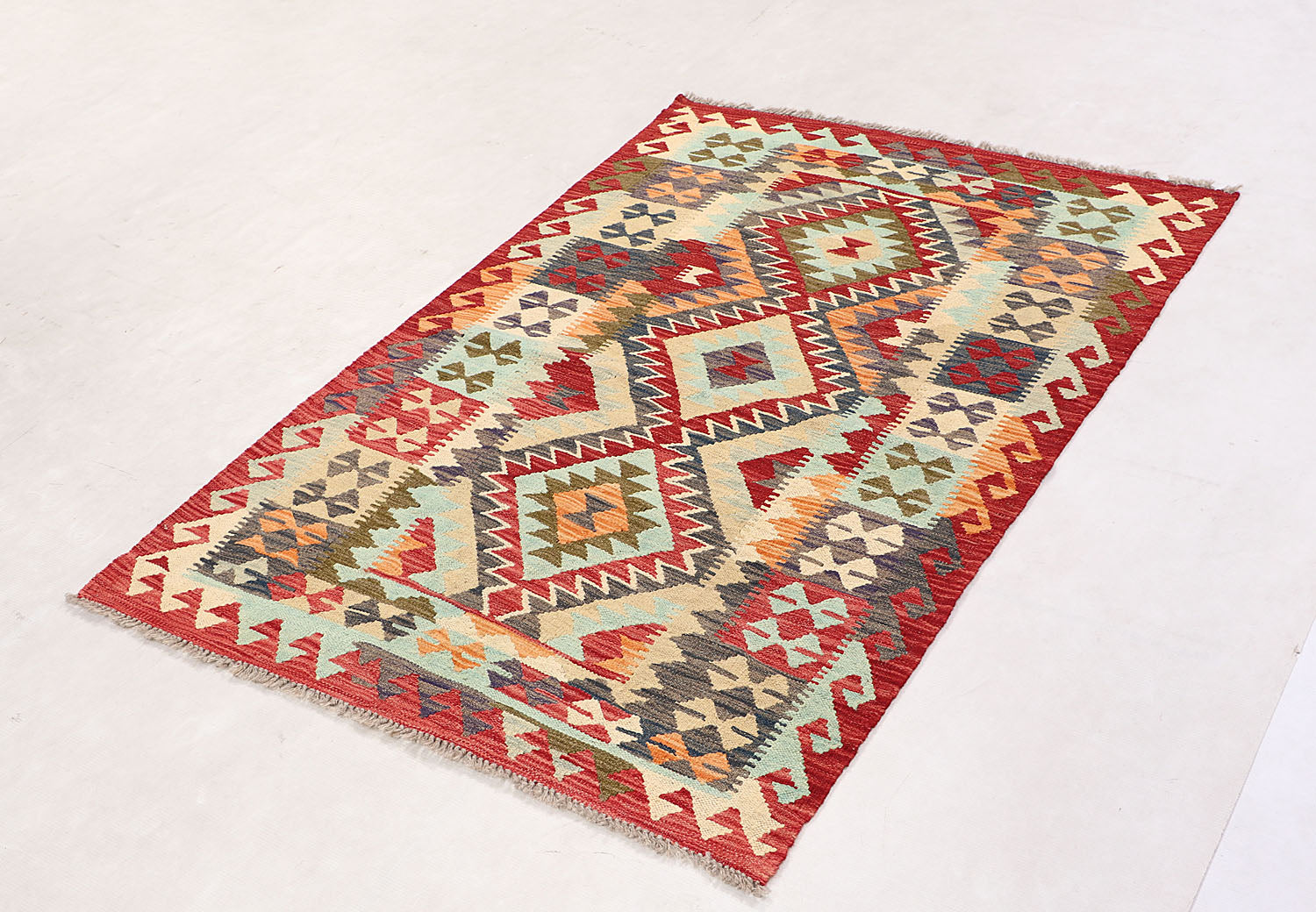 3' X 5'  Multy Handmade Veggie Dye Kilim Rug Rectangular
