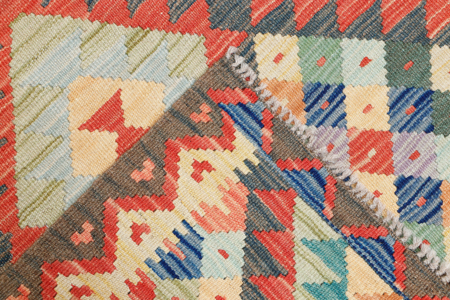 3' X 5'  Multy Handmade Veggie Dye Kilim Rug Rectangular