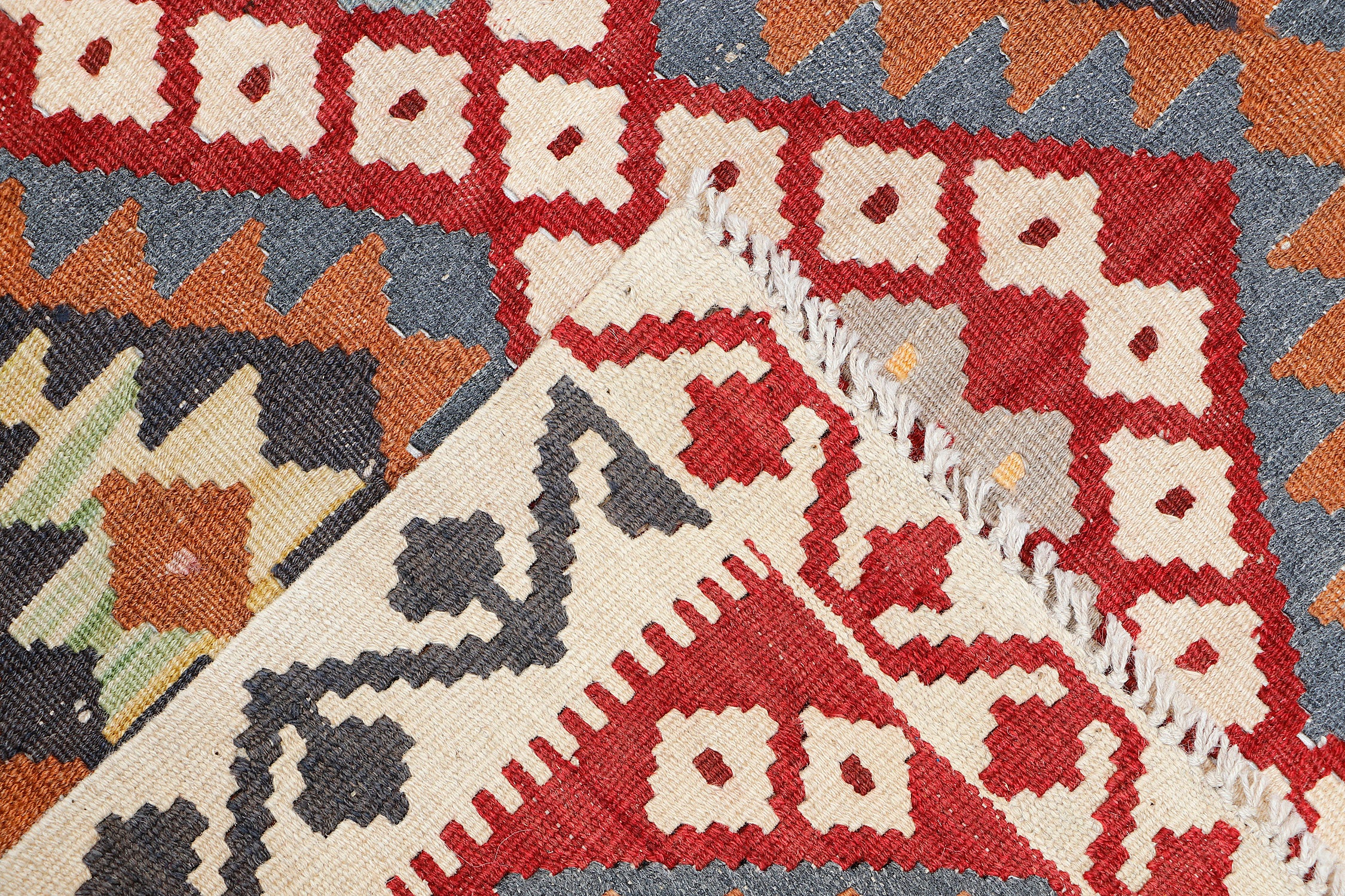 3' X 5'  Multy Handmade Veggie Dye Kilim Rug Rectangular